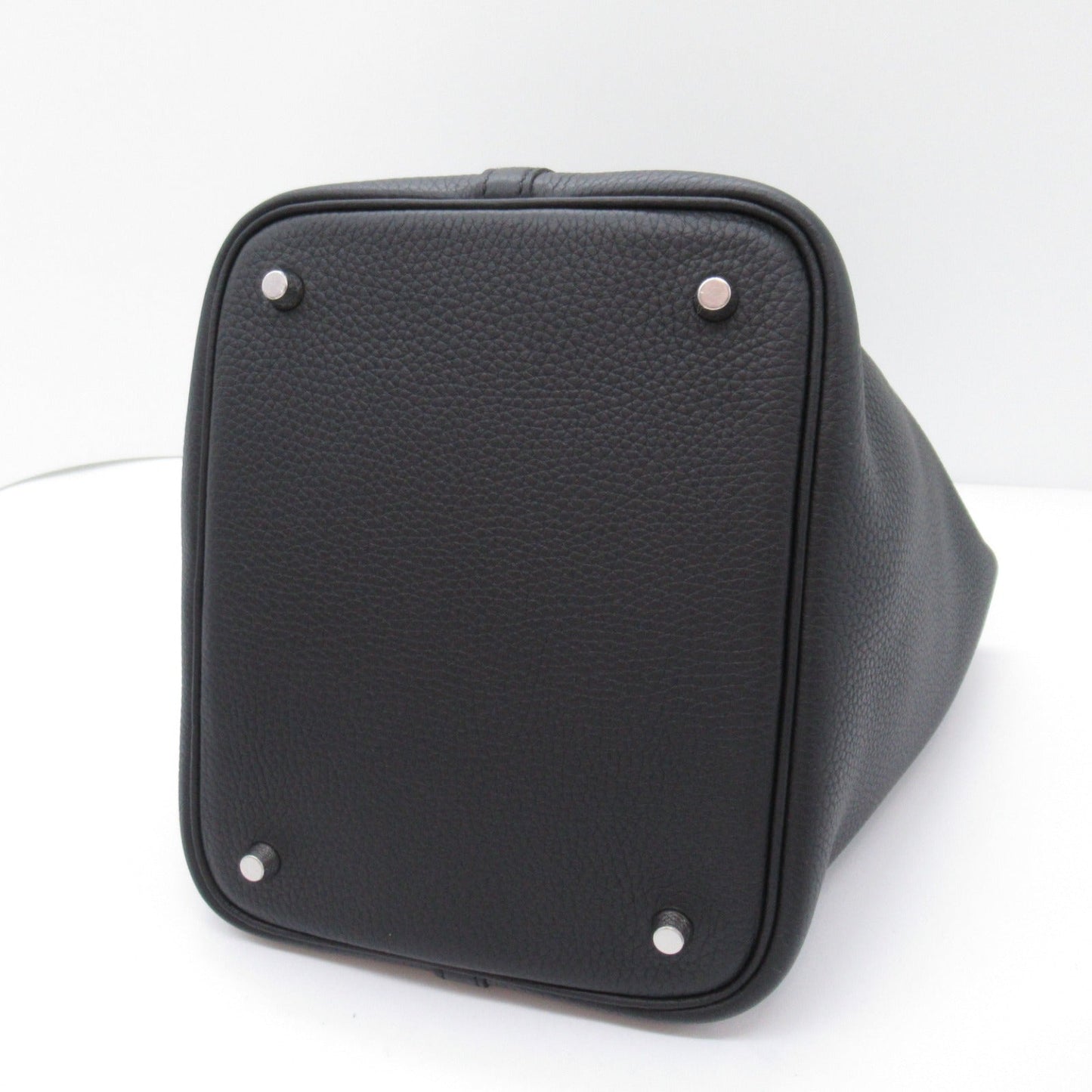 Hermes Picotin Lock MM Leather Handbag Black