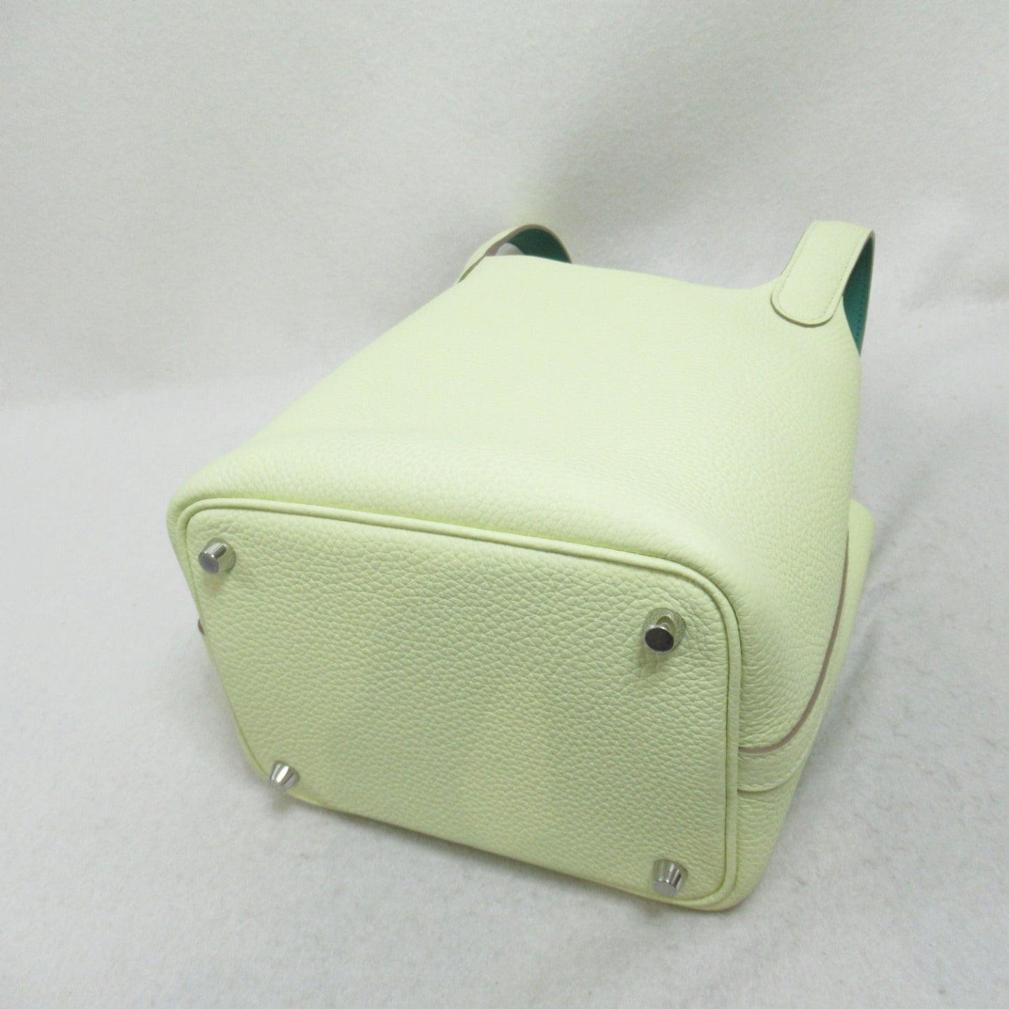 Hermes Picotin Lock PM Leather Handbag Green