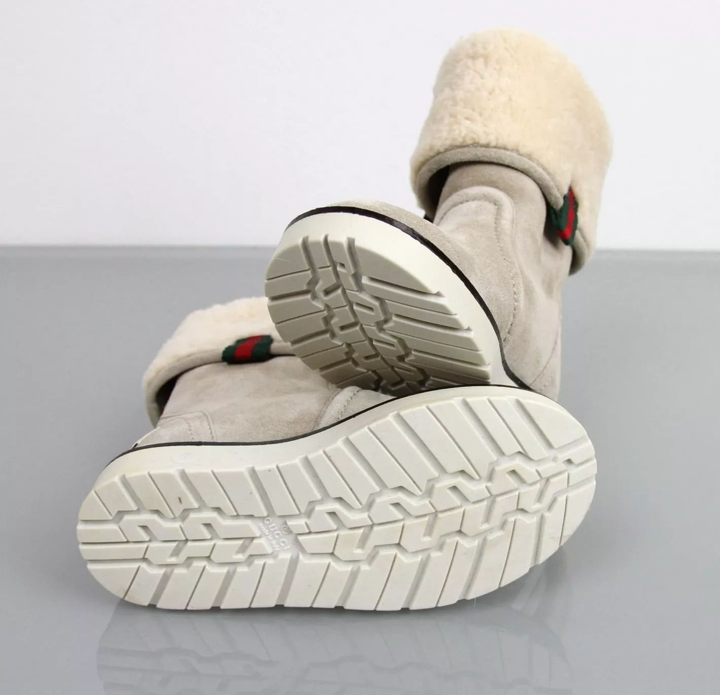 Gucci Kids "Saintex" Shearling Web Boot (29 IT / US 12)