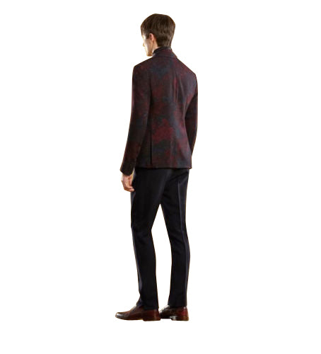 Gucci Men's Multi-Color Runway Sketch-Printed Flannel Dandy Jacket