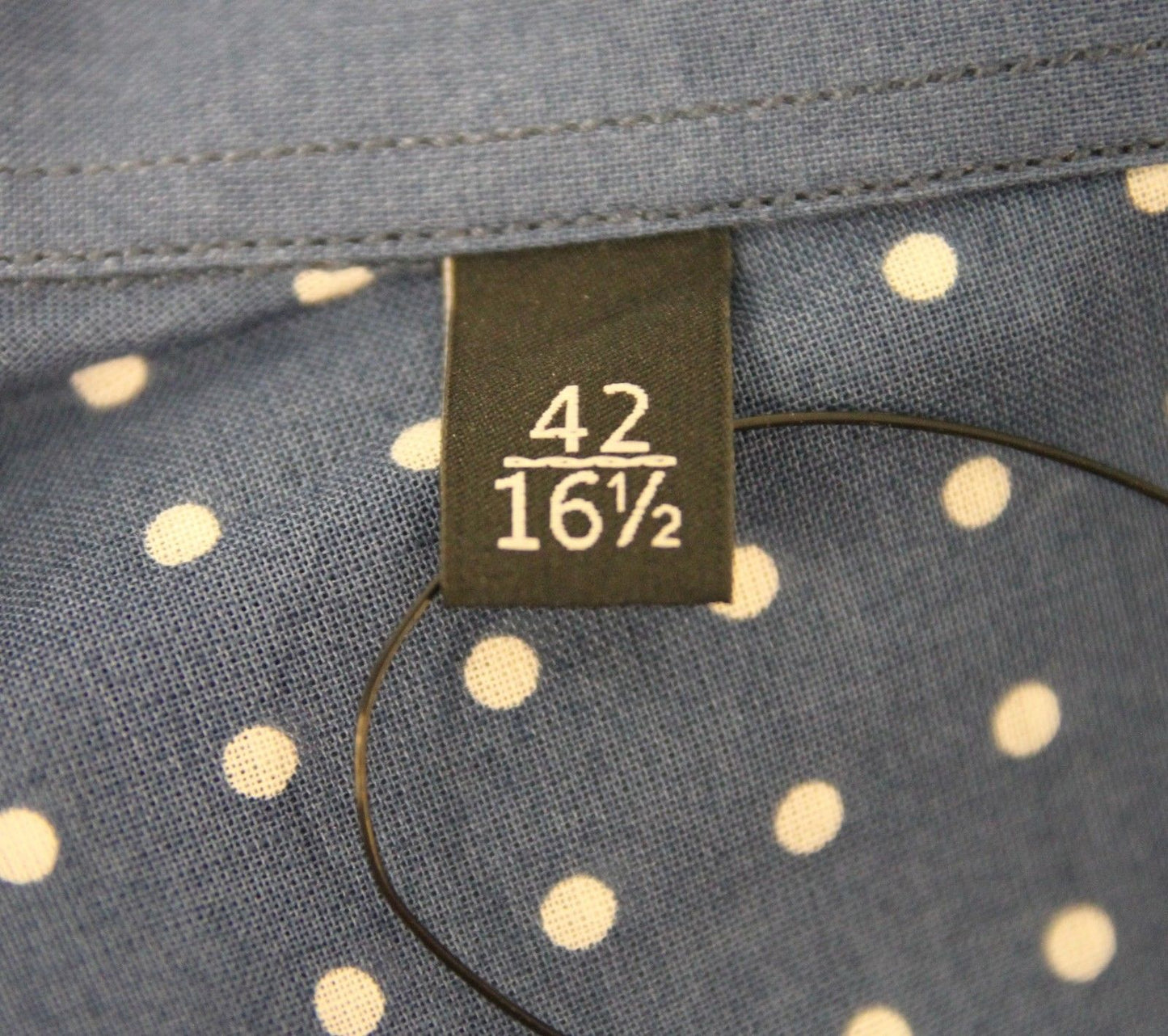 Gucci Men's Skinny Stripes Dots Blue Cotton Short Sleeve Shirt