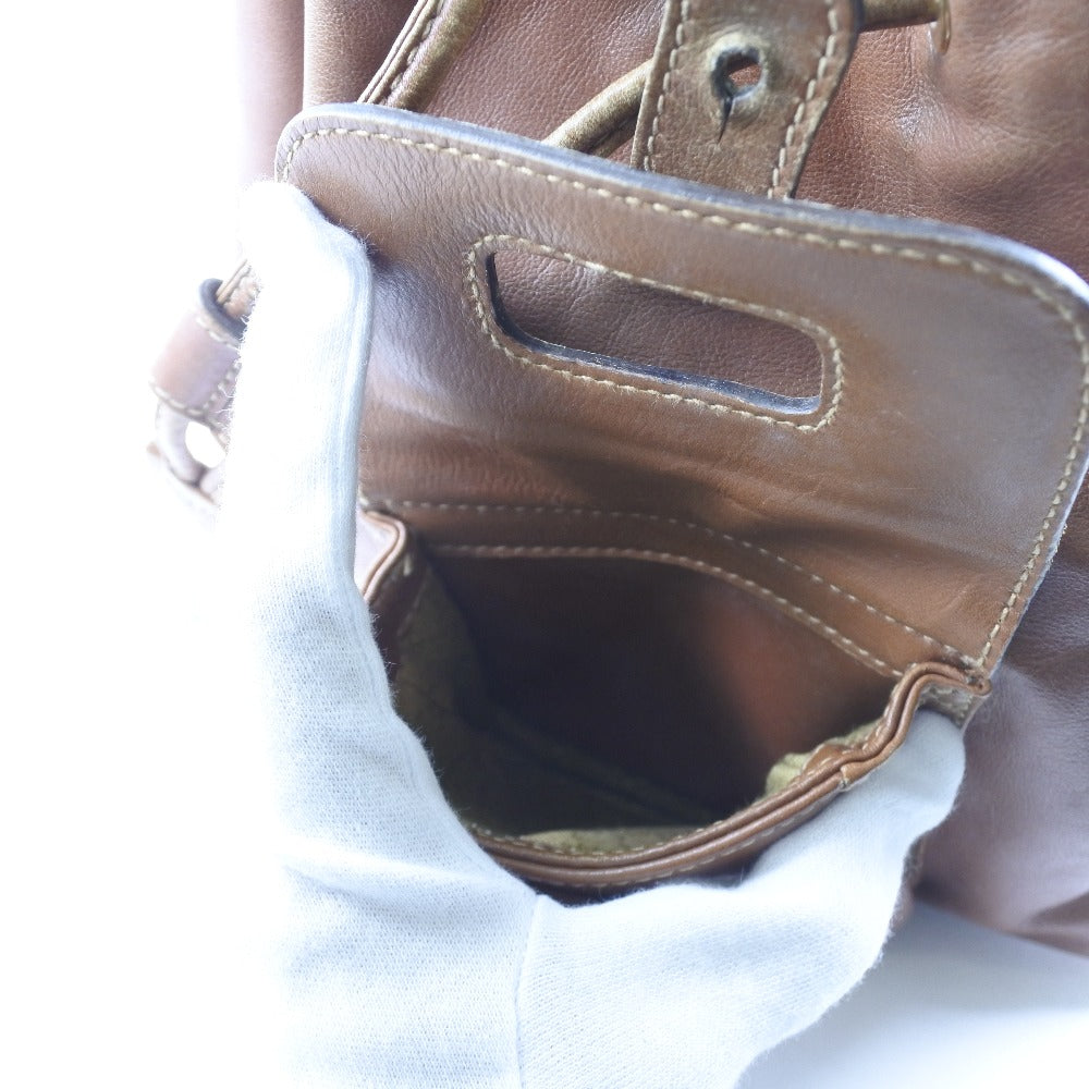 Gucci Bamboo Brown Pony-Style Calfskin Backpack Bag ()