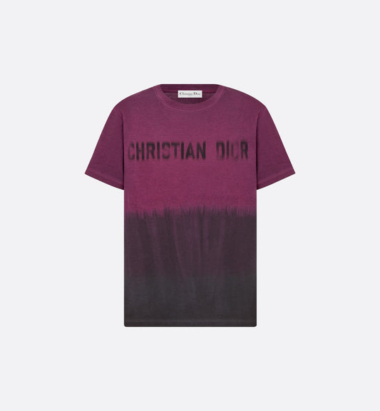 T-Shirt • Deep Fuchsia and Black Tie & Dior Cotton Jersey with Signature