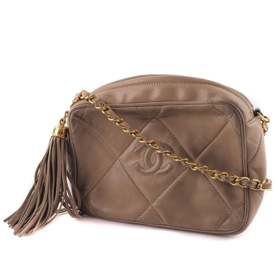 Chanel Brown Leather Camera shoulder bag