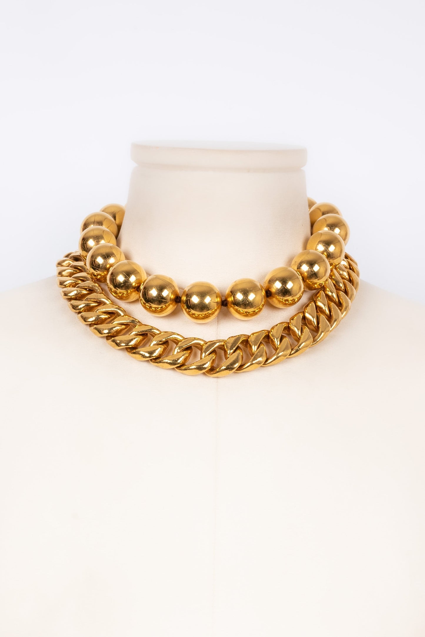 Collier doré Chanel 1990s