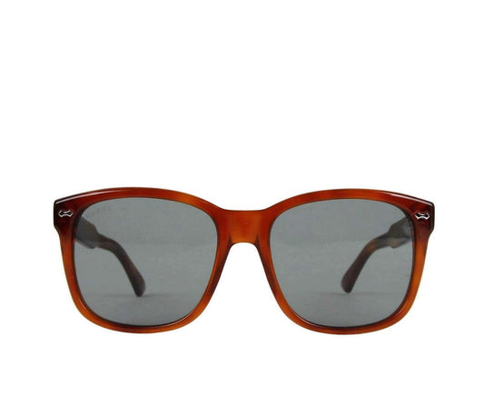 Gucci Women's Gray Green Lens Havana Acetate Square Sunglasses GG0050S 002 414551 2262