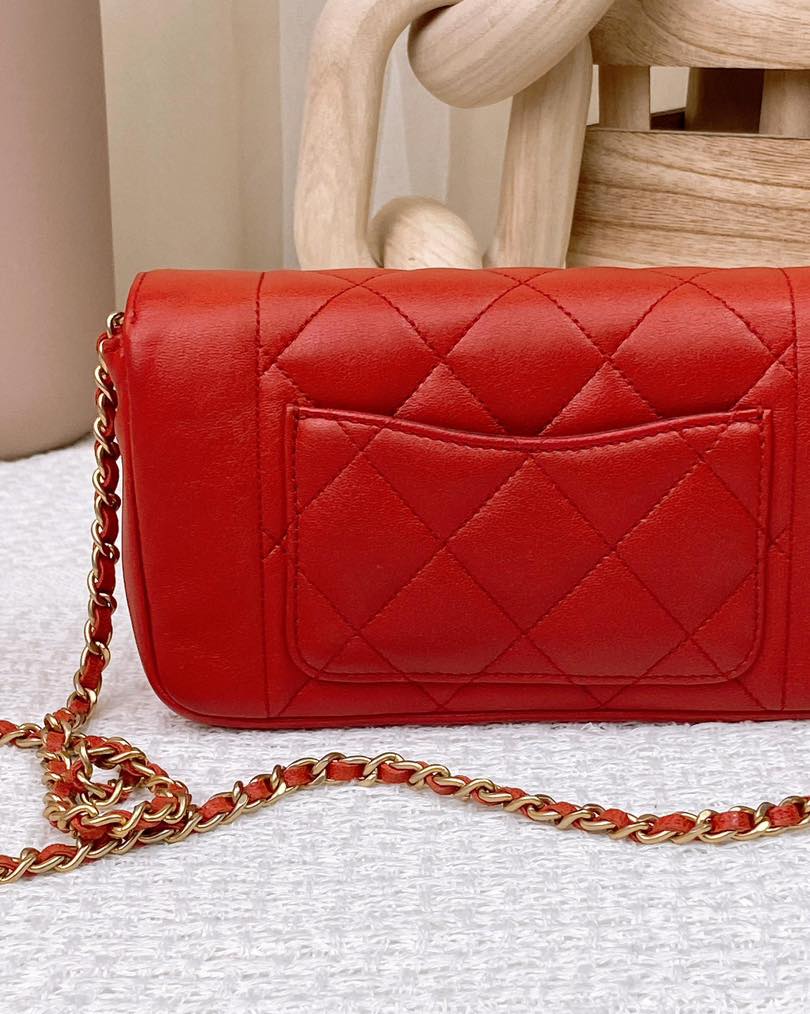 Chanel Red Calfskin Mini Diana Reissue Flap Bag GHW