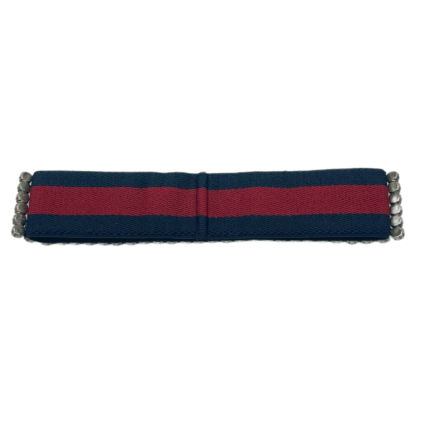Gucci Women's Blue/Red Web Elastic Headband with Crystals M/57
