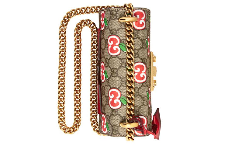 (WMNS) GUCCI Padlock Logo Single-Shoulder Bag Small Brown/Red 409487-2EVEG-8646
