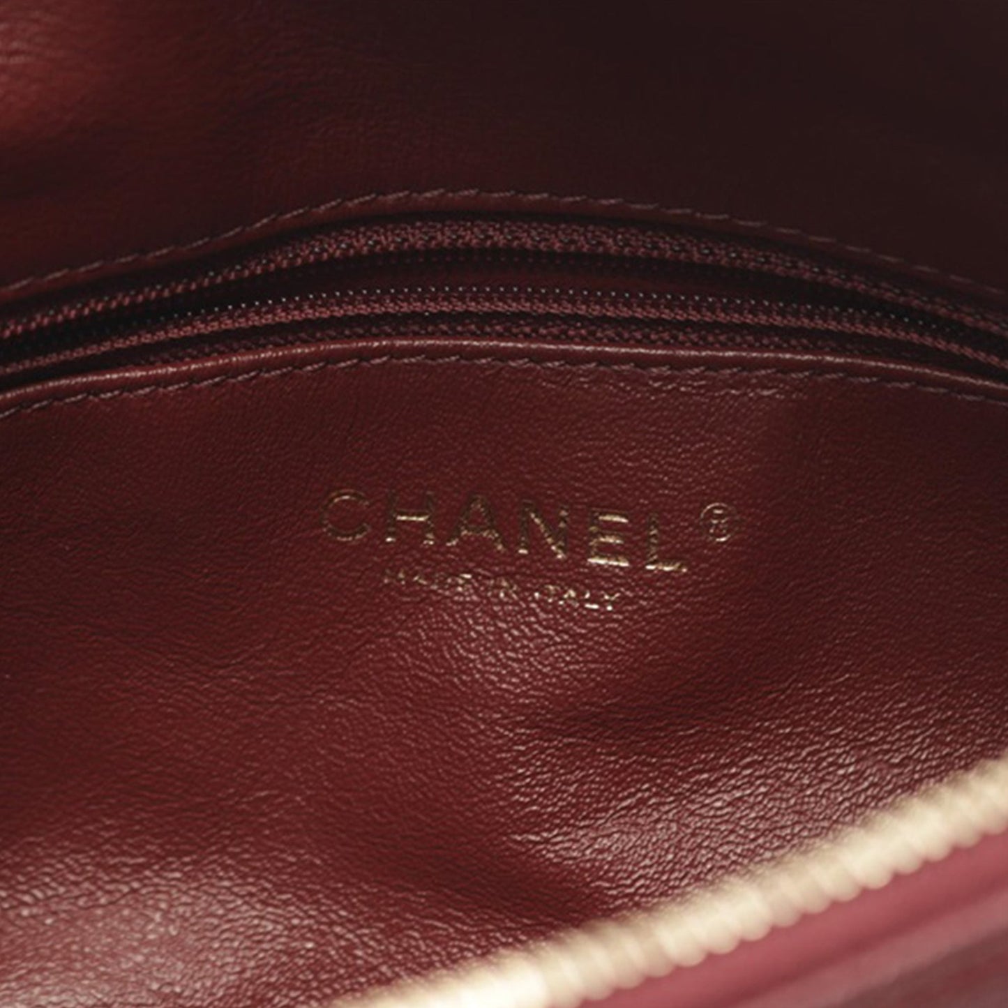 Red Chanel Caviar CC Filigree Belt Bag