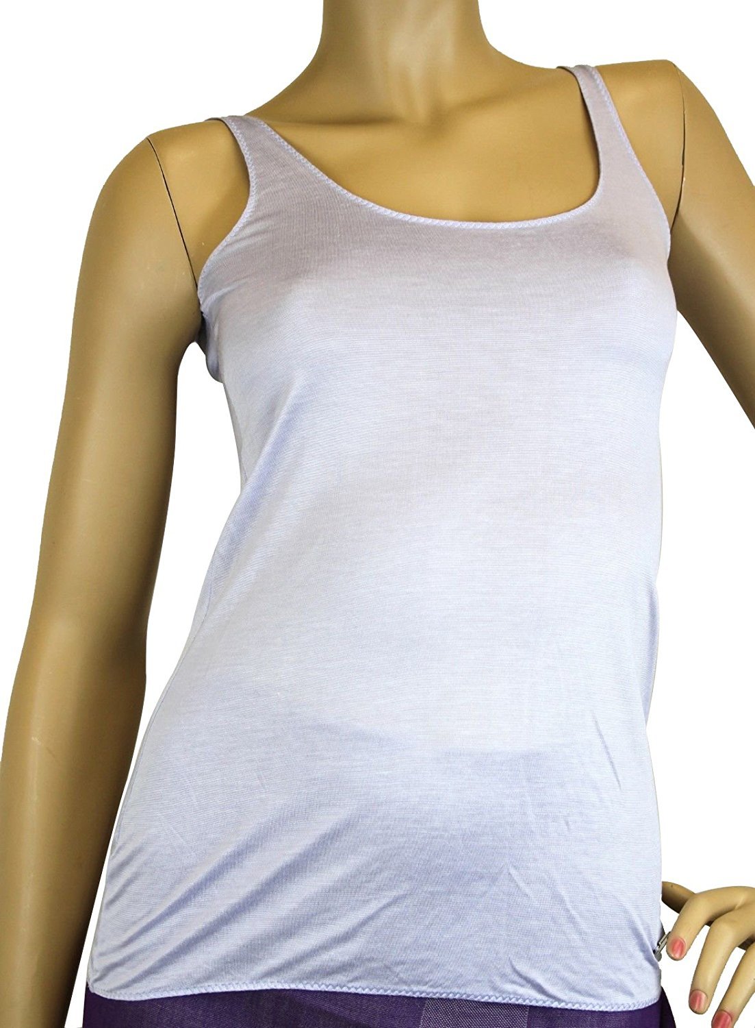 Gucci Women's Lilac Rayon Medium Logo Tank Top