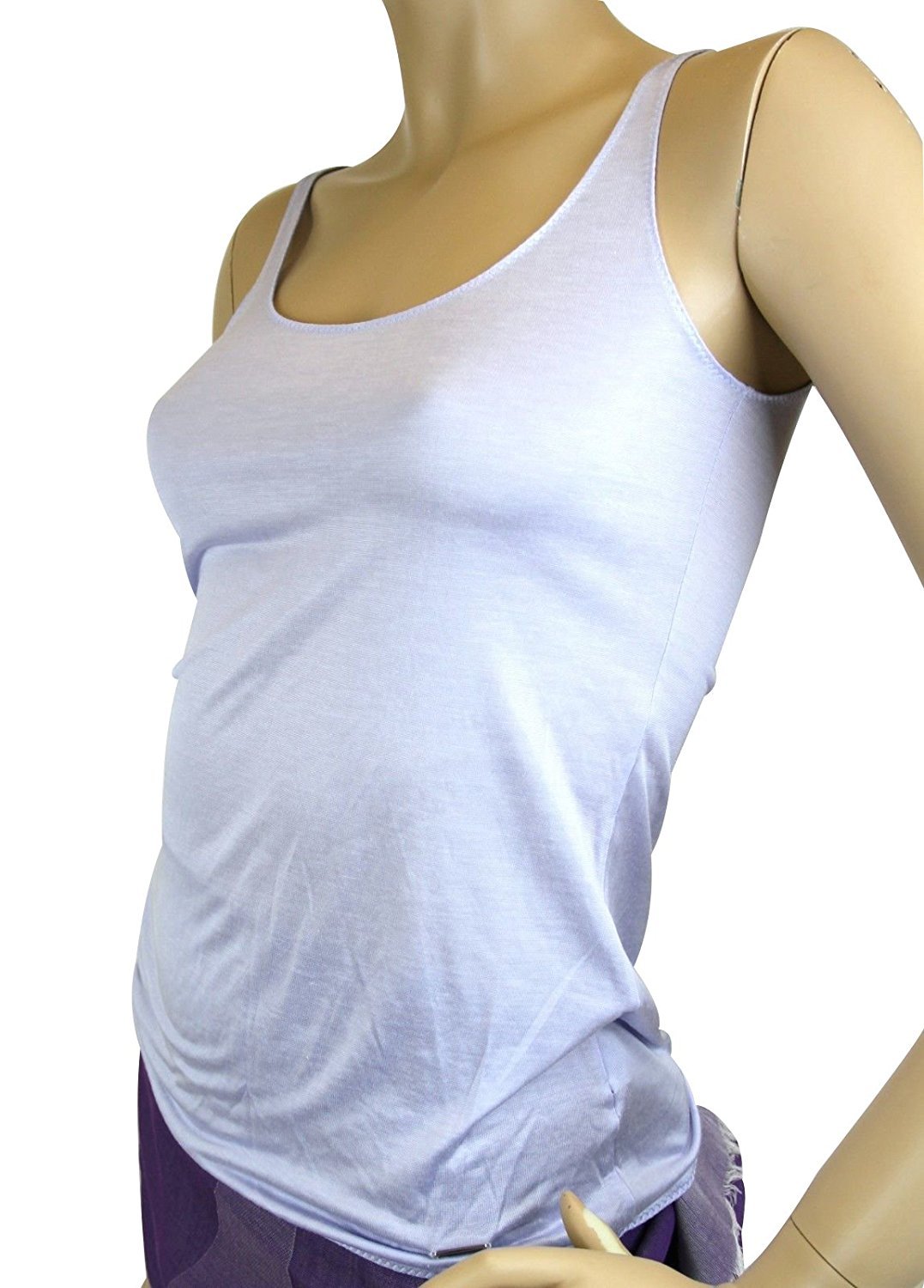 Gucci Women's Lilac Rayon Medium Logo Tank Top