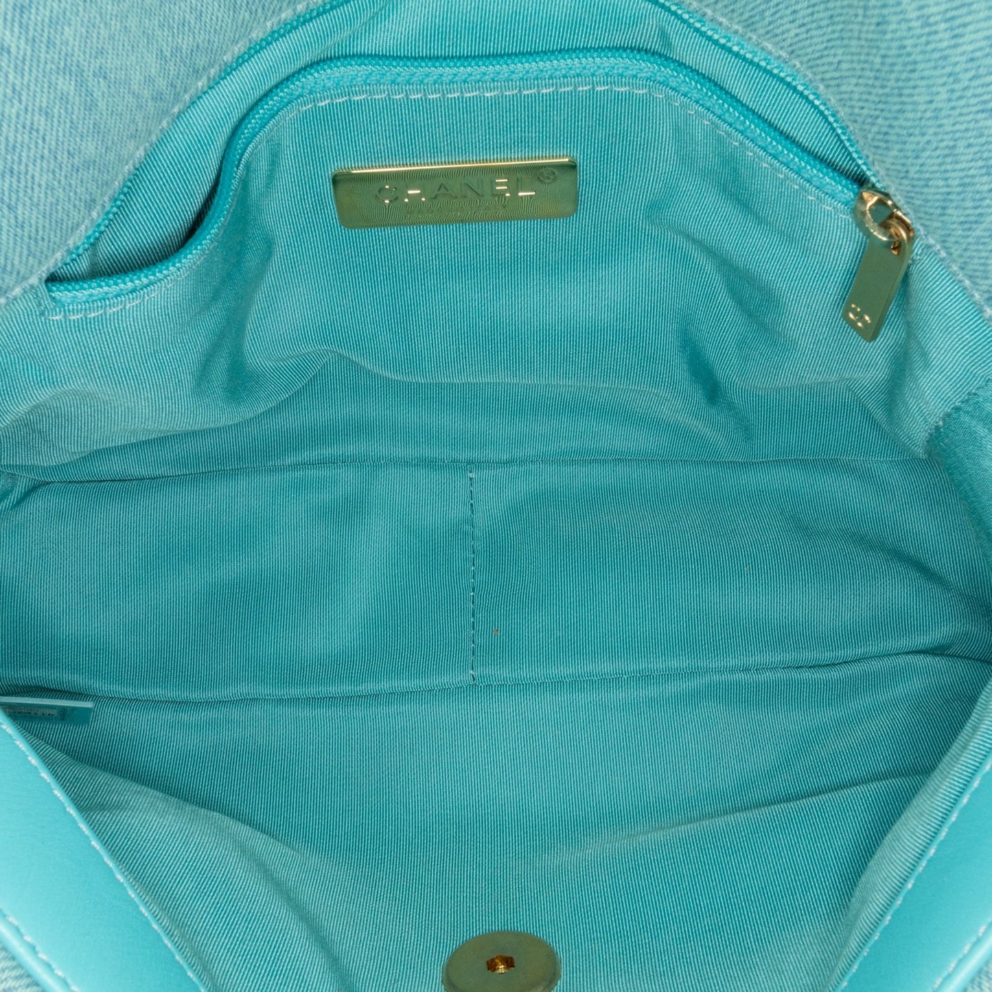 Blue Chanel Medium Denim 19 Flap Satchel