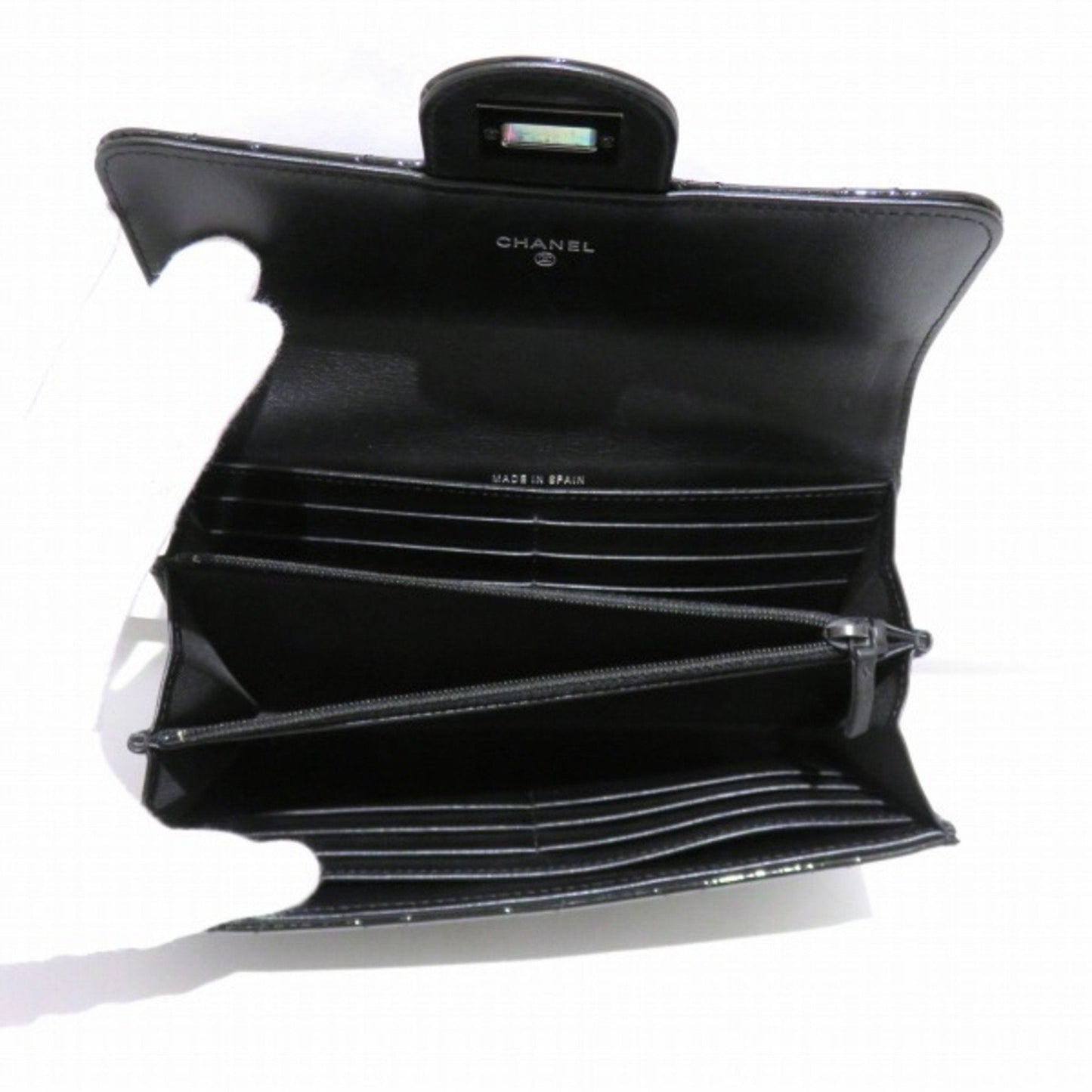 Chanel Black Patent leather  wallet accessories