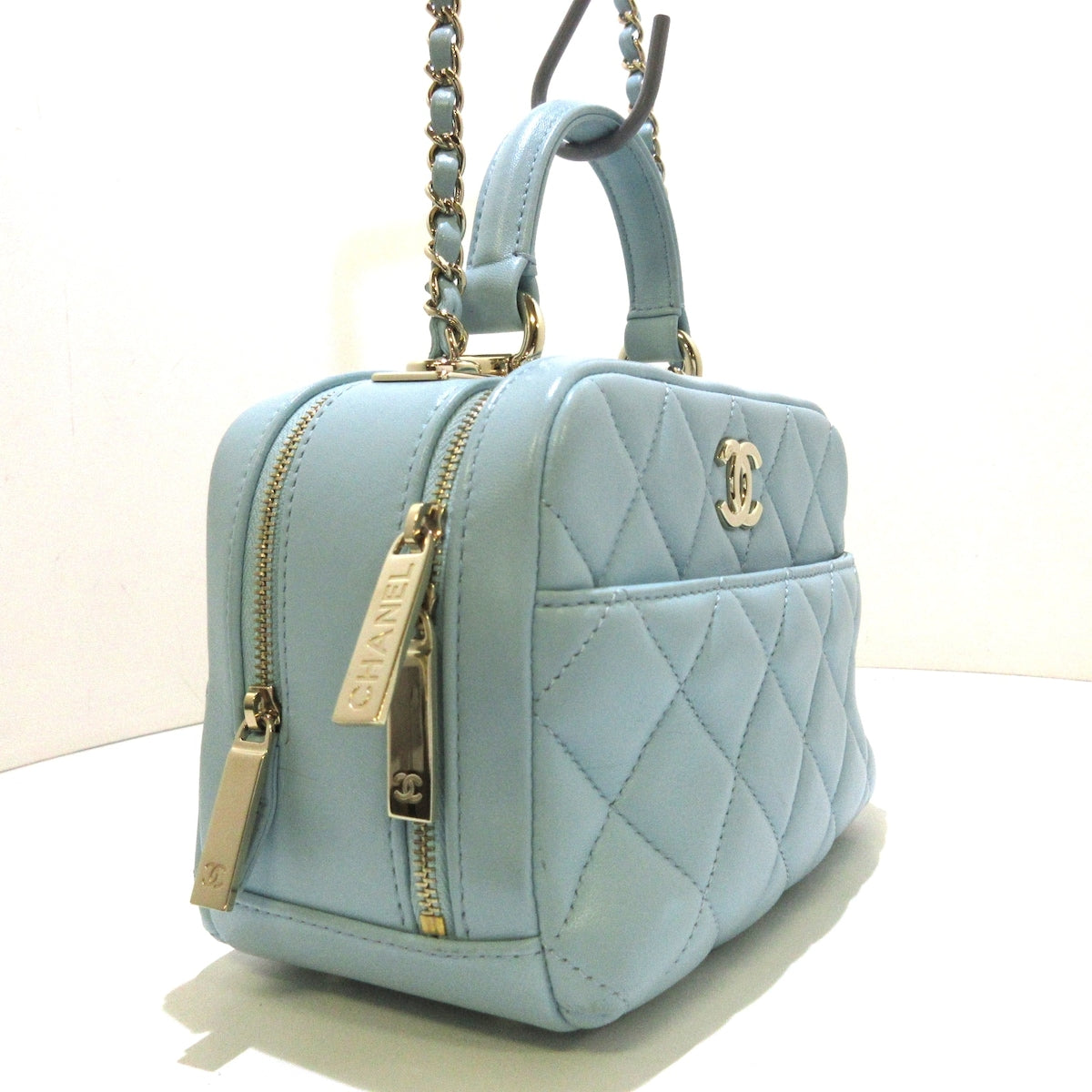 Chanel Blue Leather Trendy CC shoulder bag