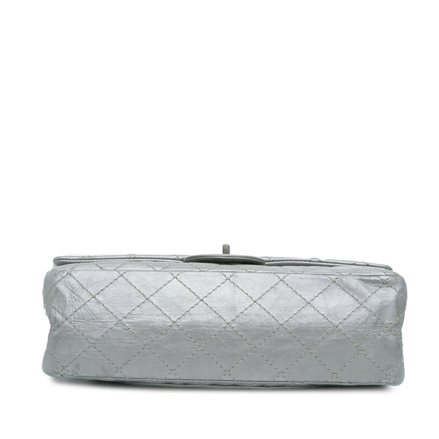 Silver Chanel Reissue 2.55 Aged Calfskin Flap 225 Shoulder Bag