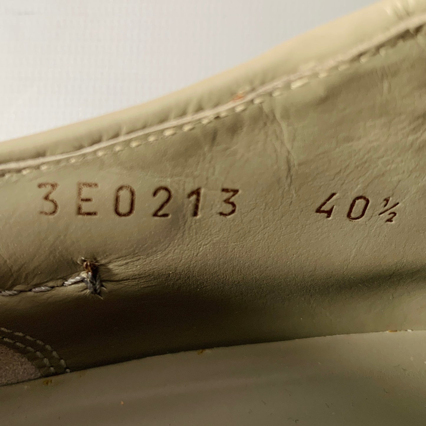 PRADA Size 7.5 Grey Brown Perforated Leather Lace-Up Shoes
