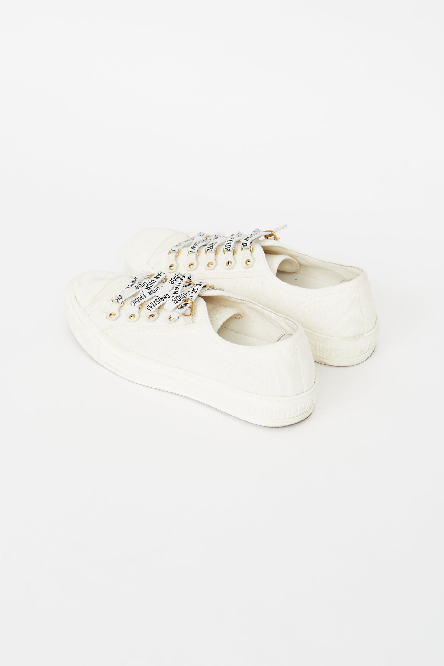 Cream Walk'N'Dior Canvas Sneaker