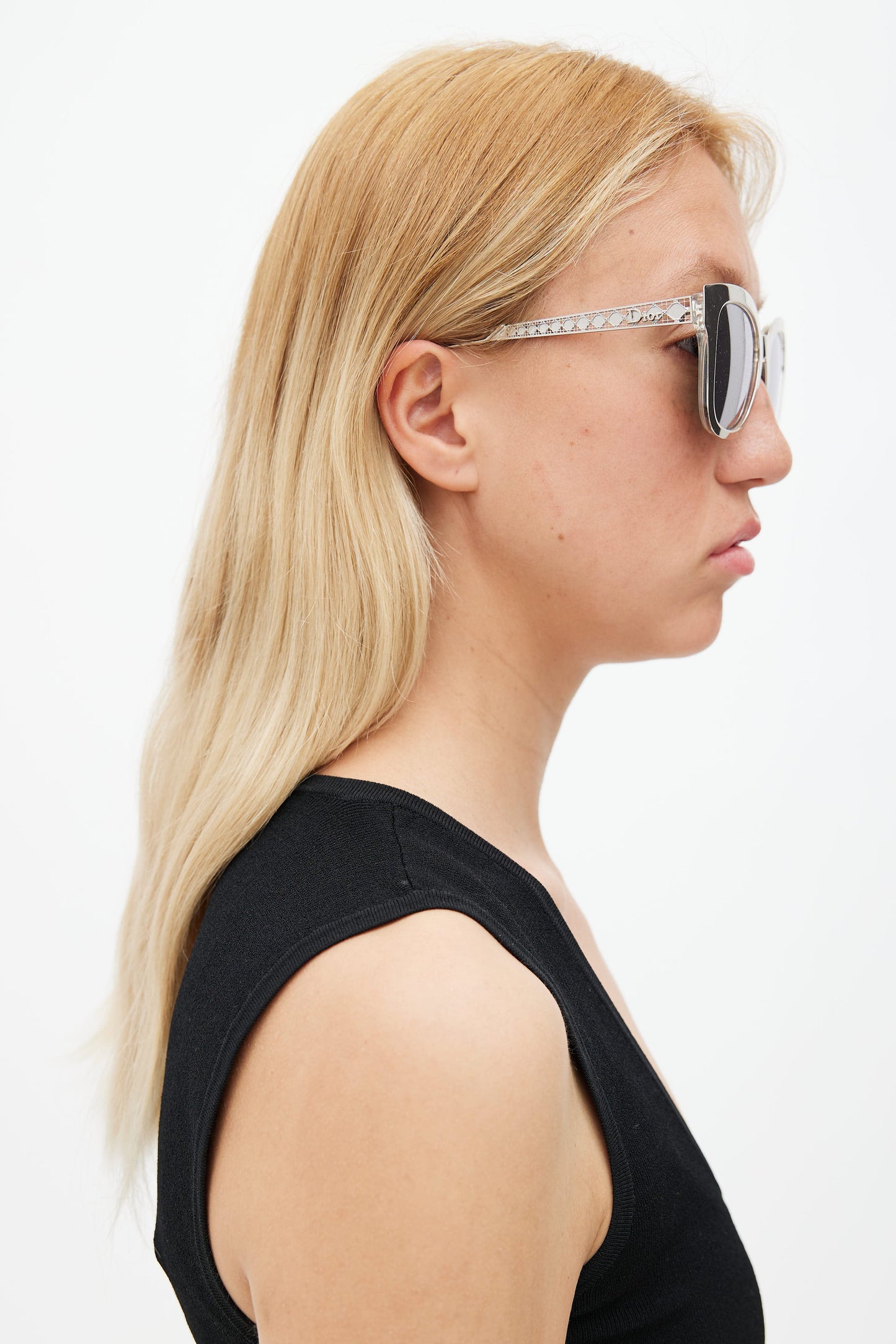 Silver Mirrored Diorama 1 Sunglasses
