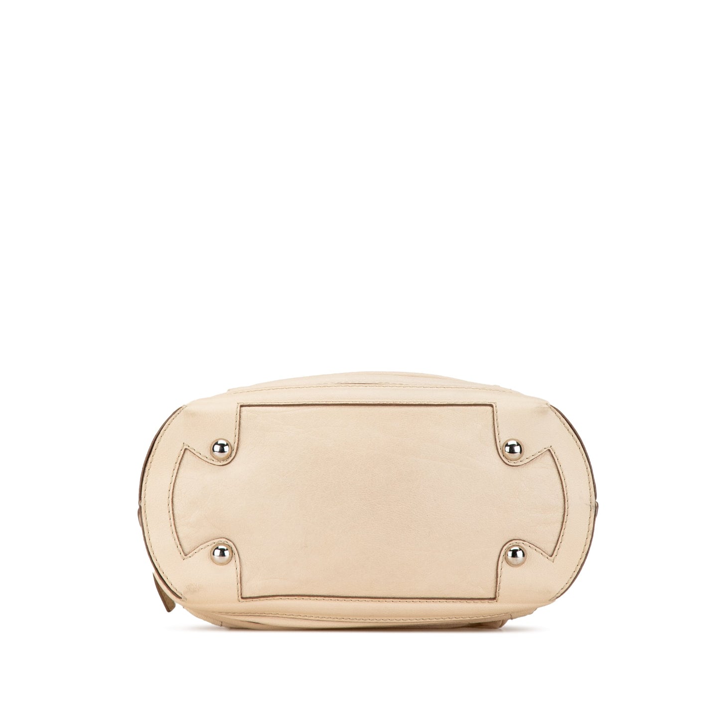 Tan Chanel Goatskin Square Stitch Essential Bowler Handbag