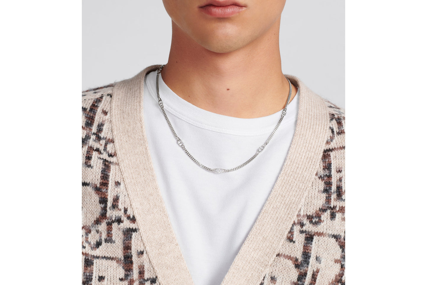 CD Icon Thin Chain Link Necklace • Silver