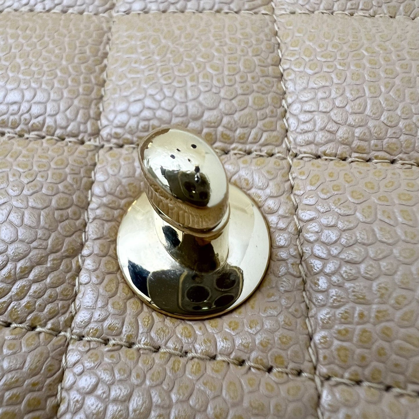 Chanel Vintage Square Mini in Dark Beige Caviar and 24K GHW