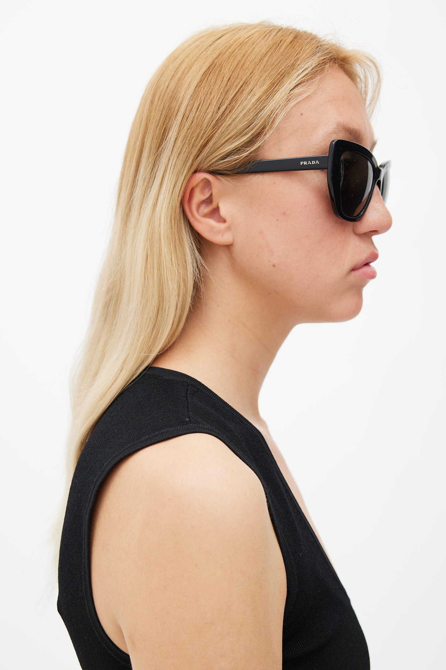 Black Oversized SPR08V Sunglasses
