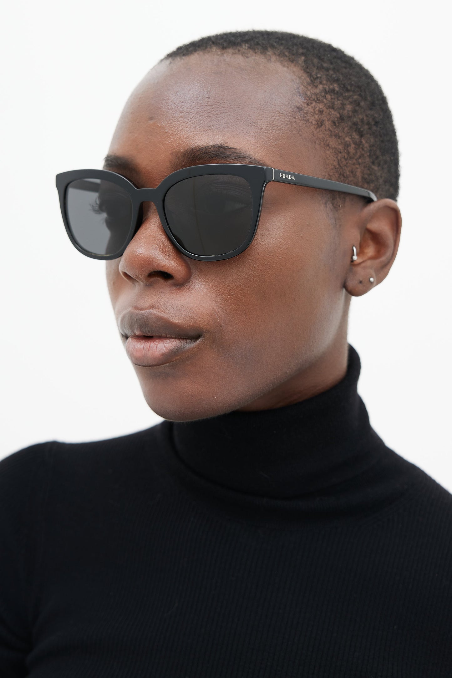 Black SPR03X-F Round Sunglasses