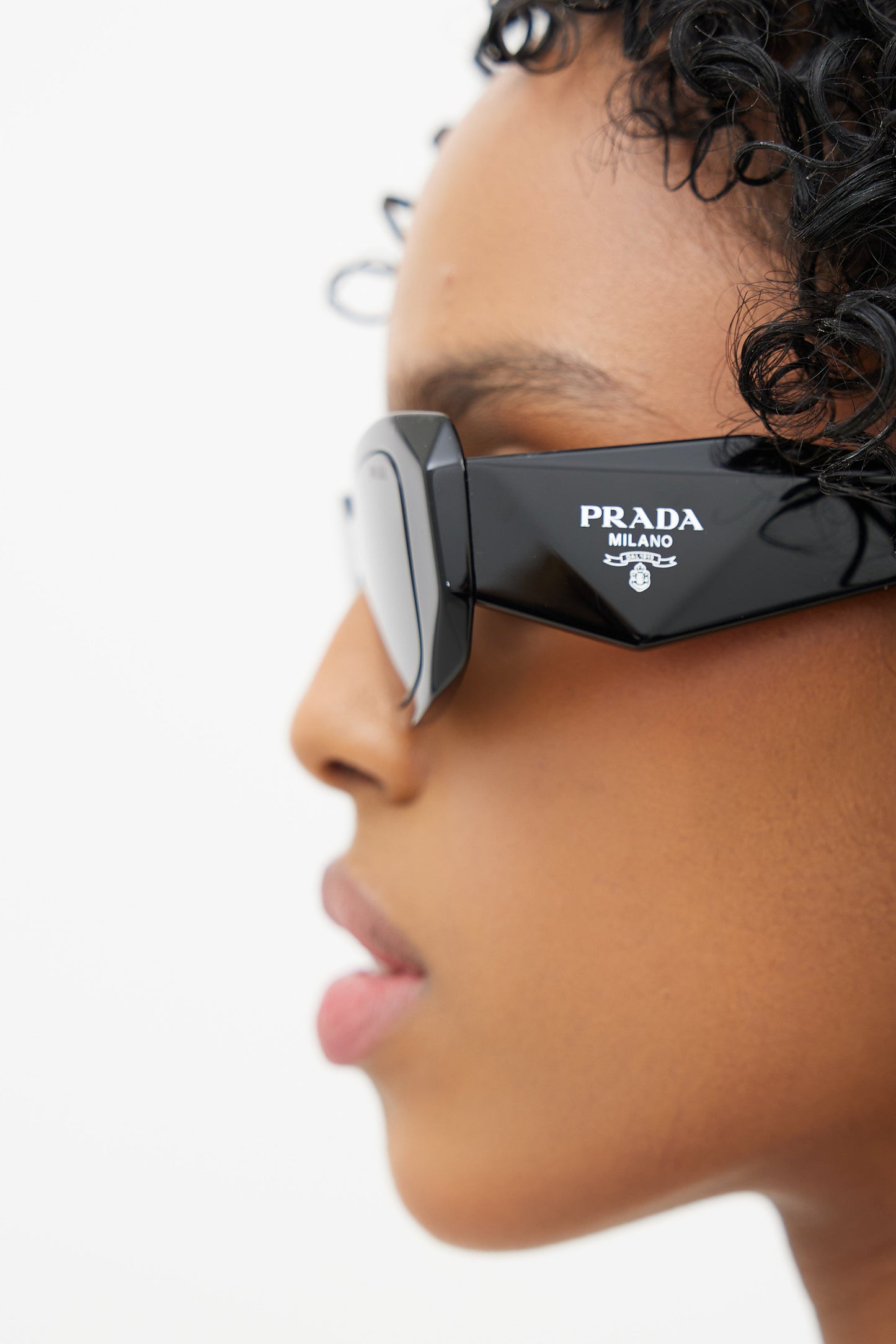 Black SPR17W Rectangular Sunglasses