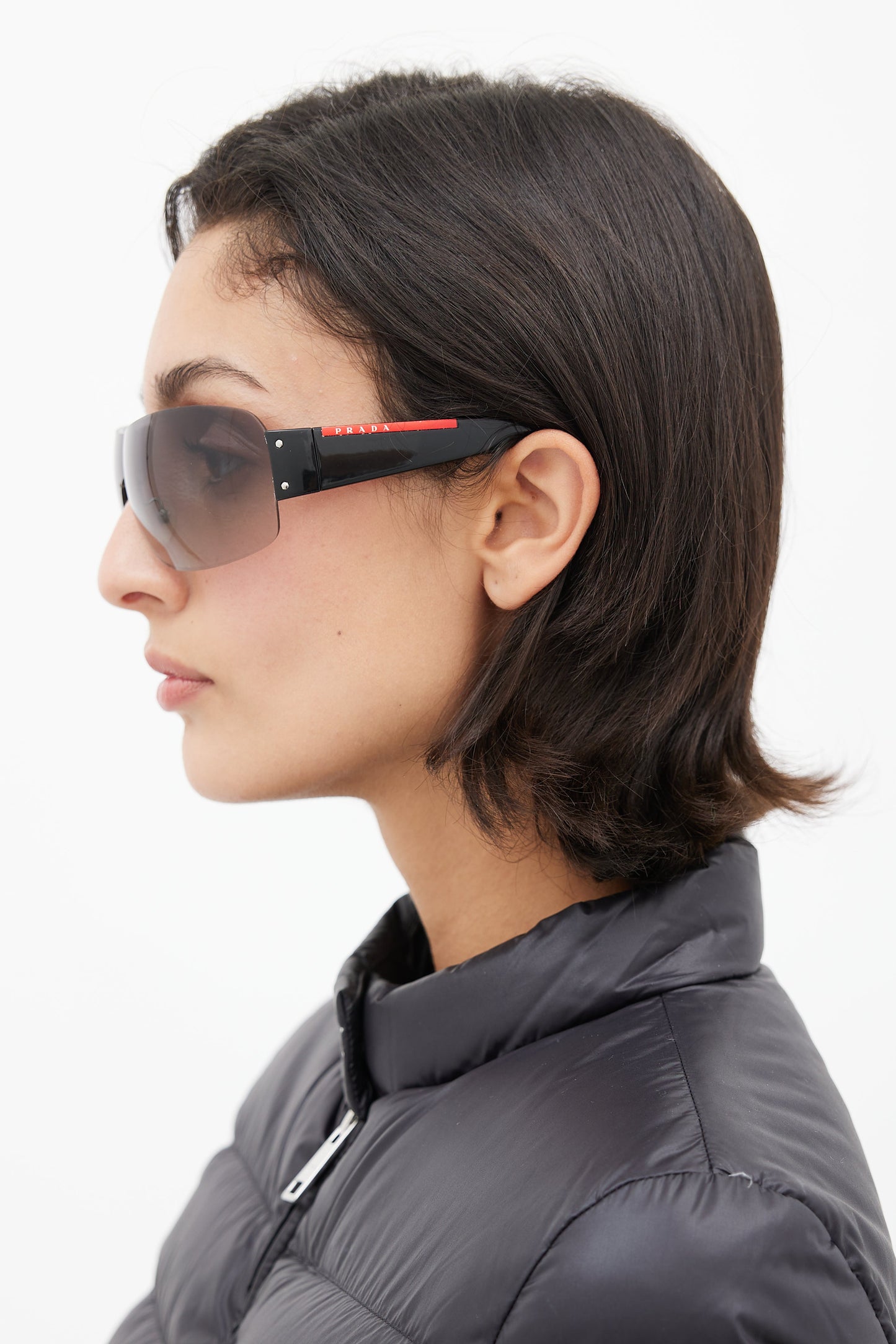 Black Sport Shield SPS07F Sunglasses
