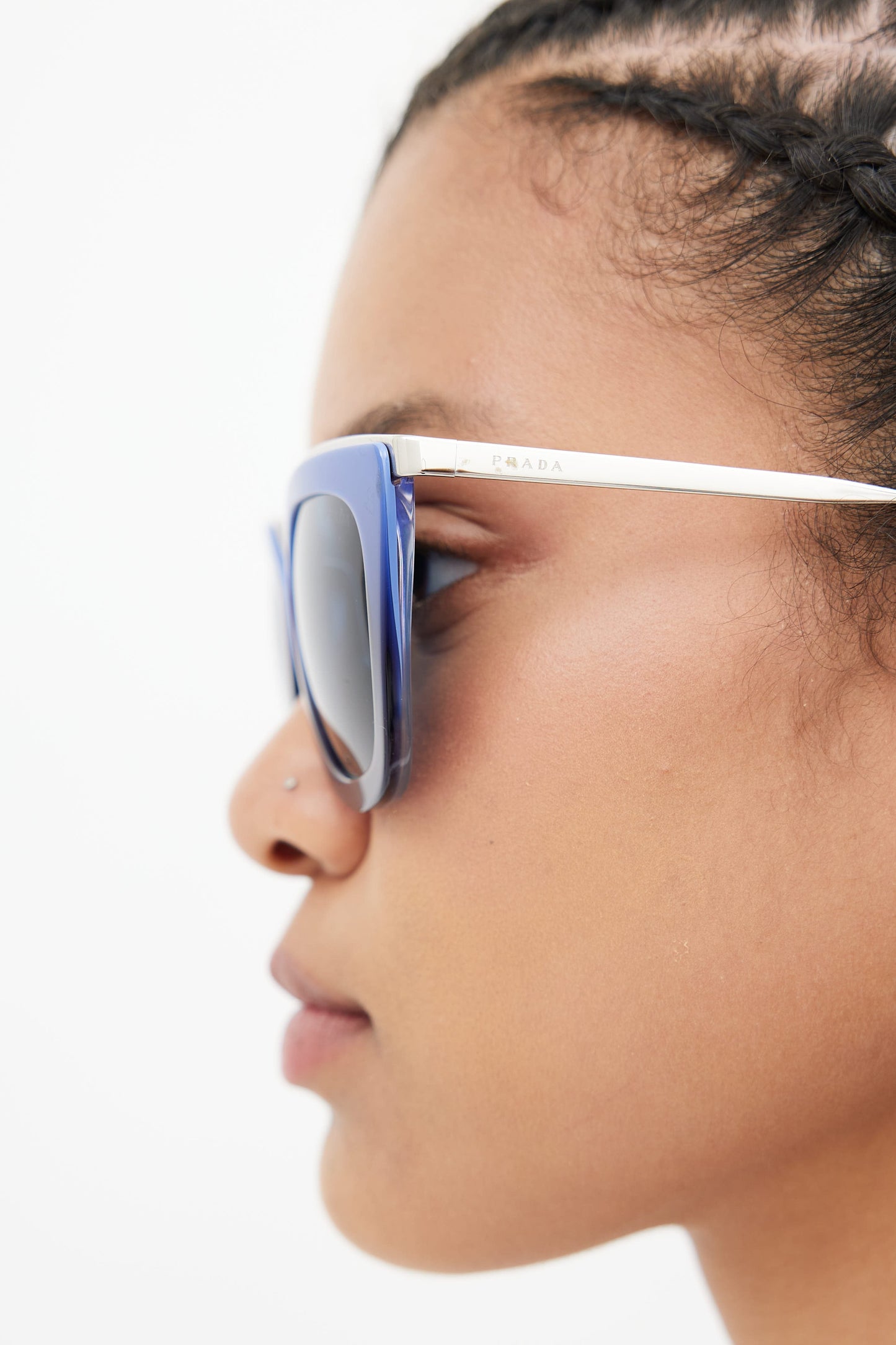 Blue SPR 53S Cat Eye Sunglasses