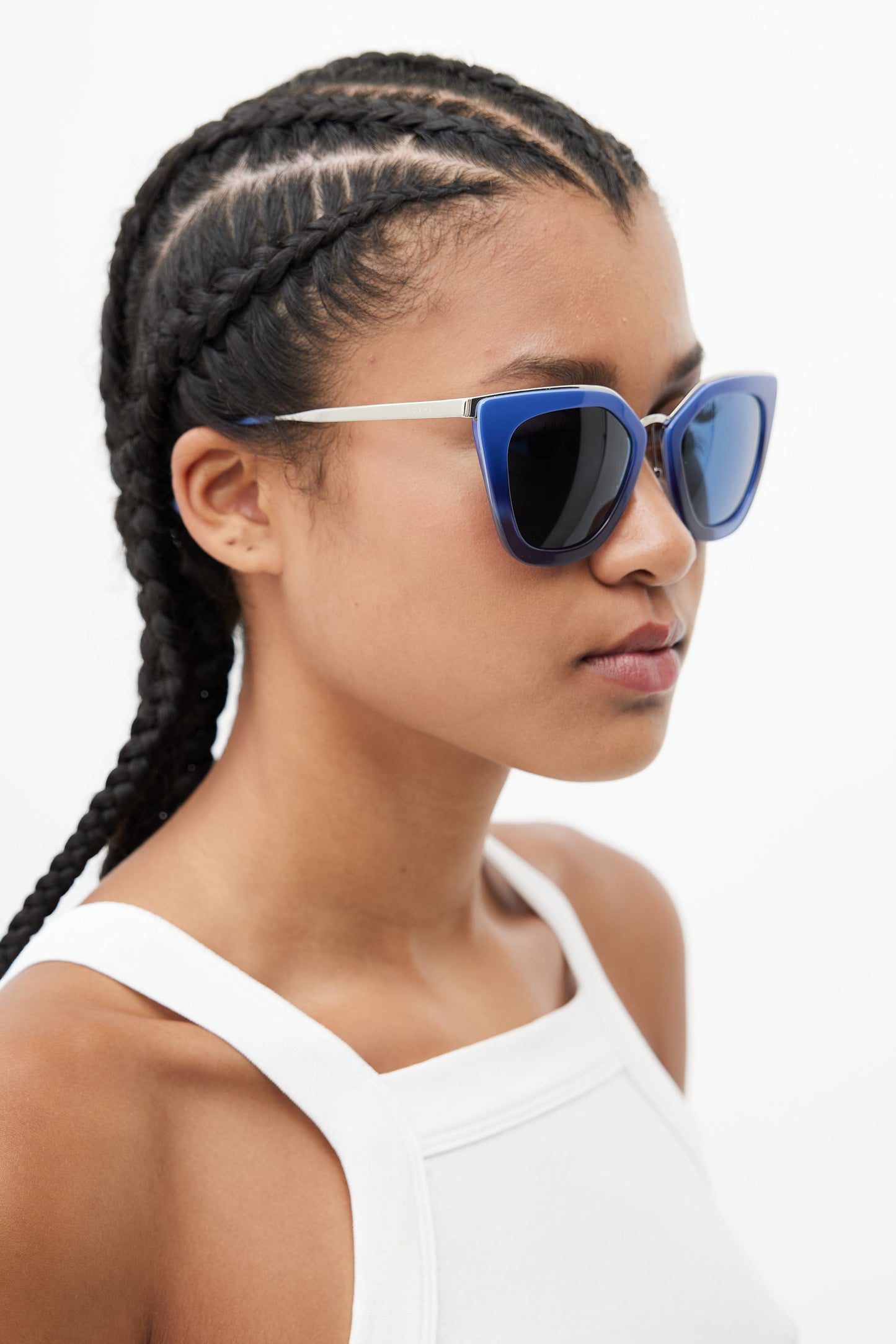 Blue SPR 53S Cat Eye Sunglasses