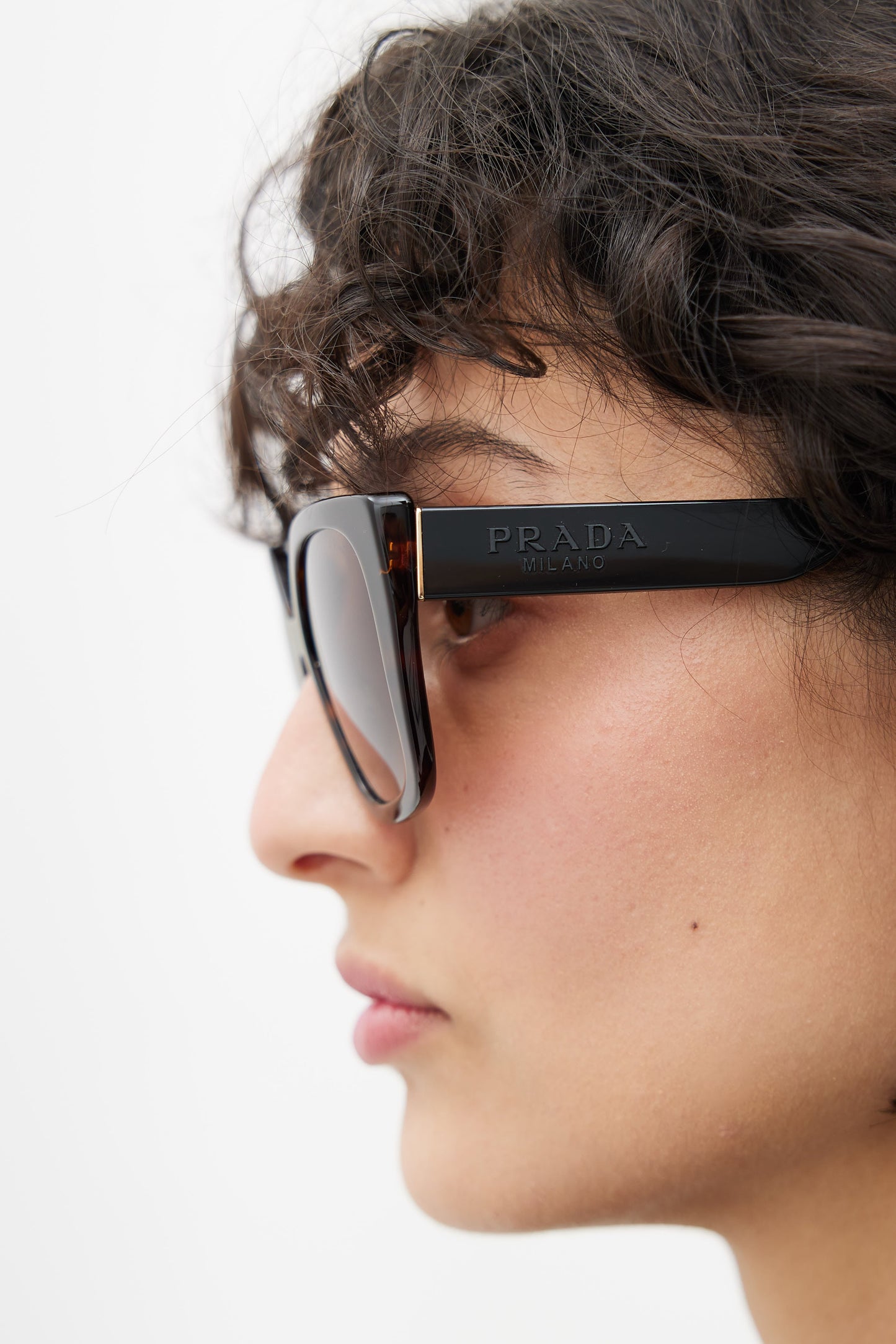 Brown SPR24X Square Sunglasses