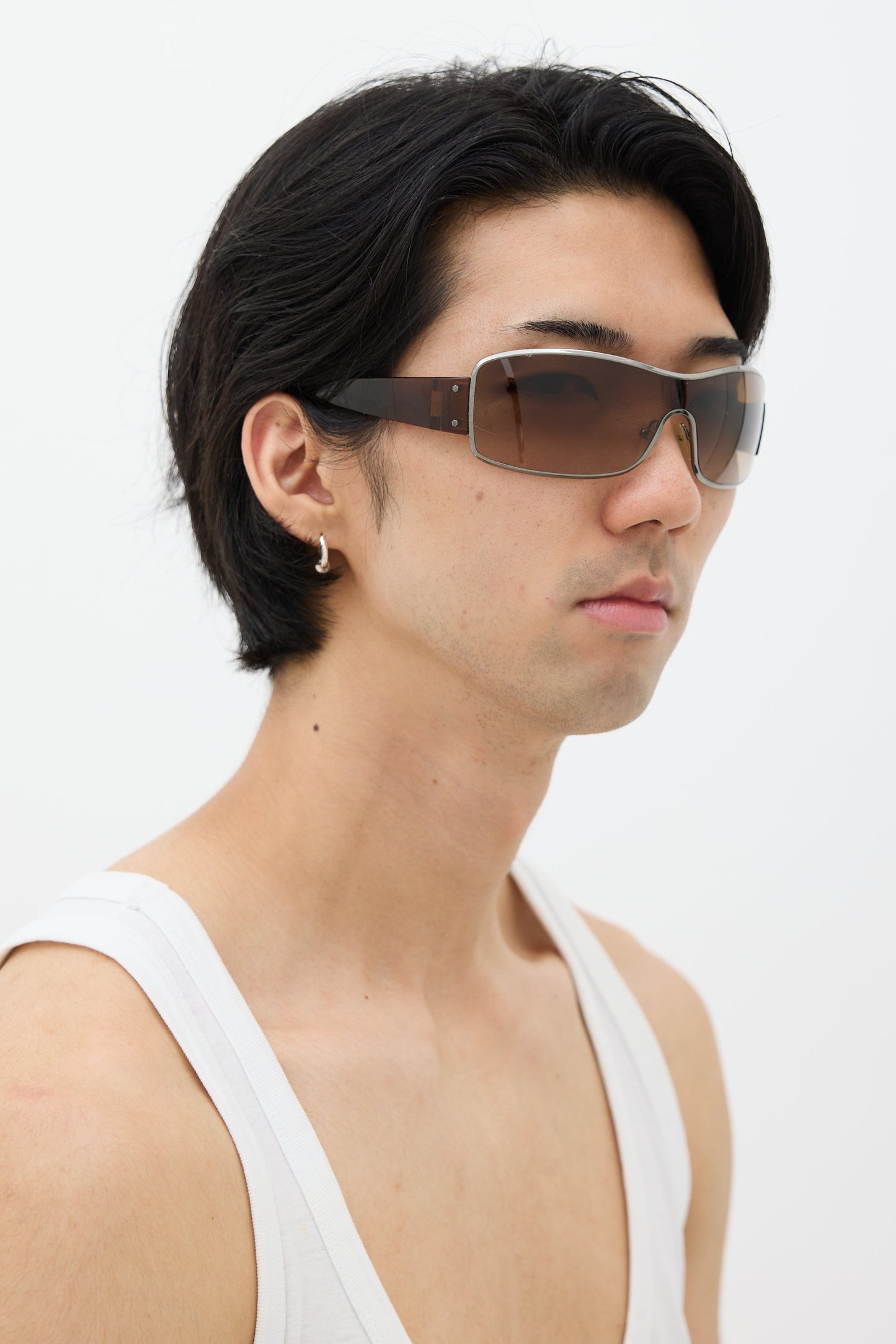 Brown SPS52E Shield Sunglasses
