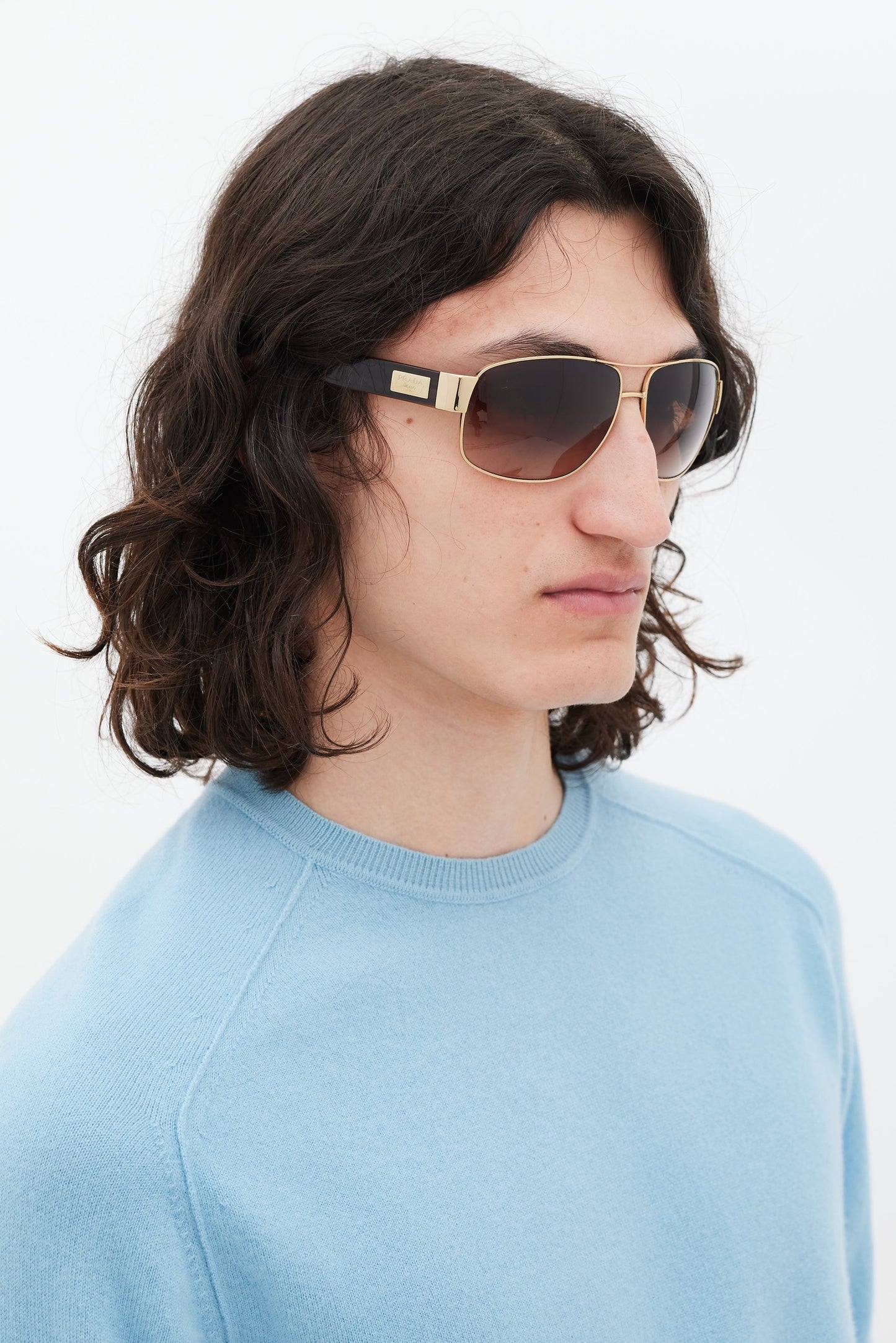 Gold & Brown SPR61L Aviator Sunglasses