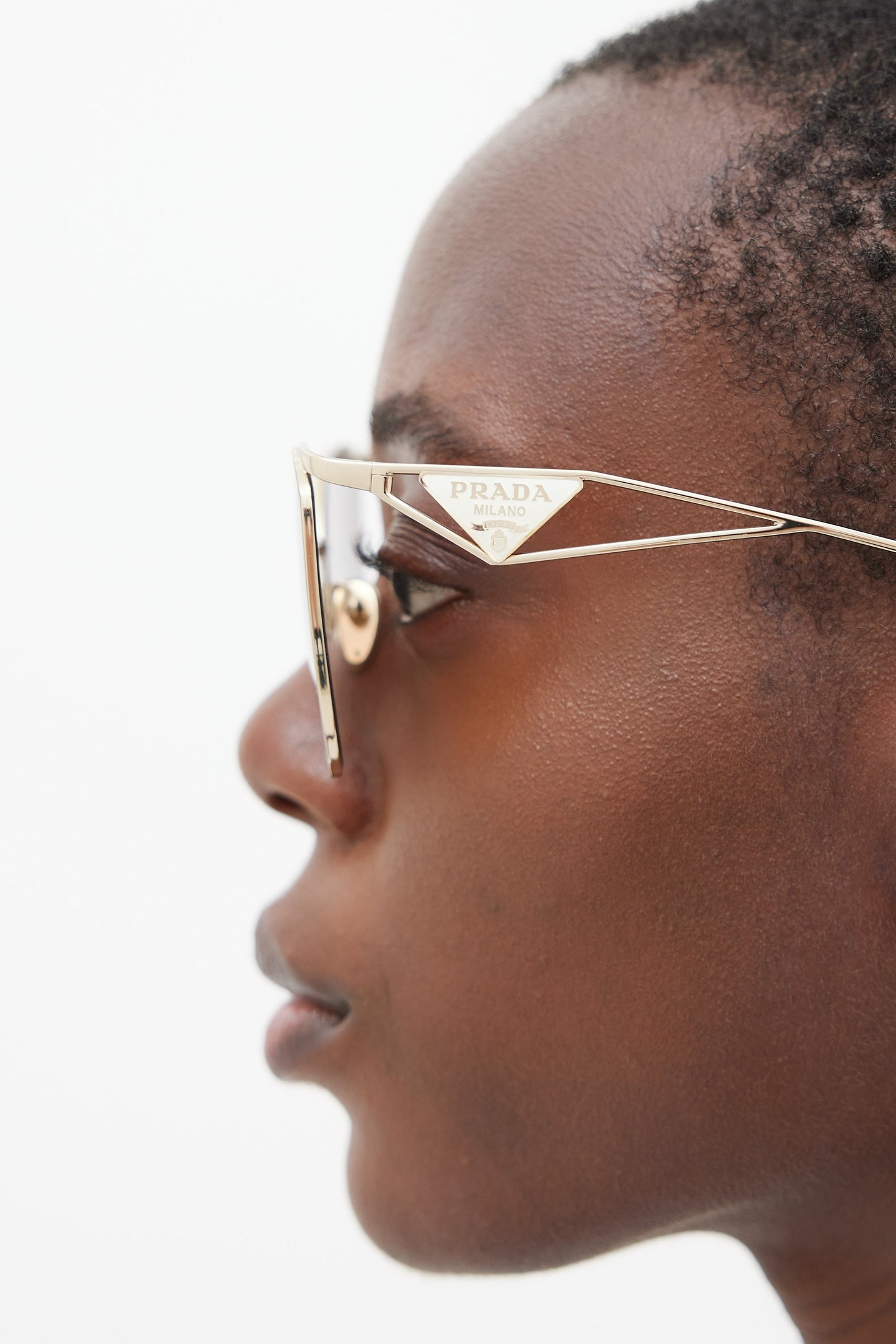 Gold & White SPR50Z Cateye Sunglasses