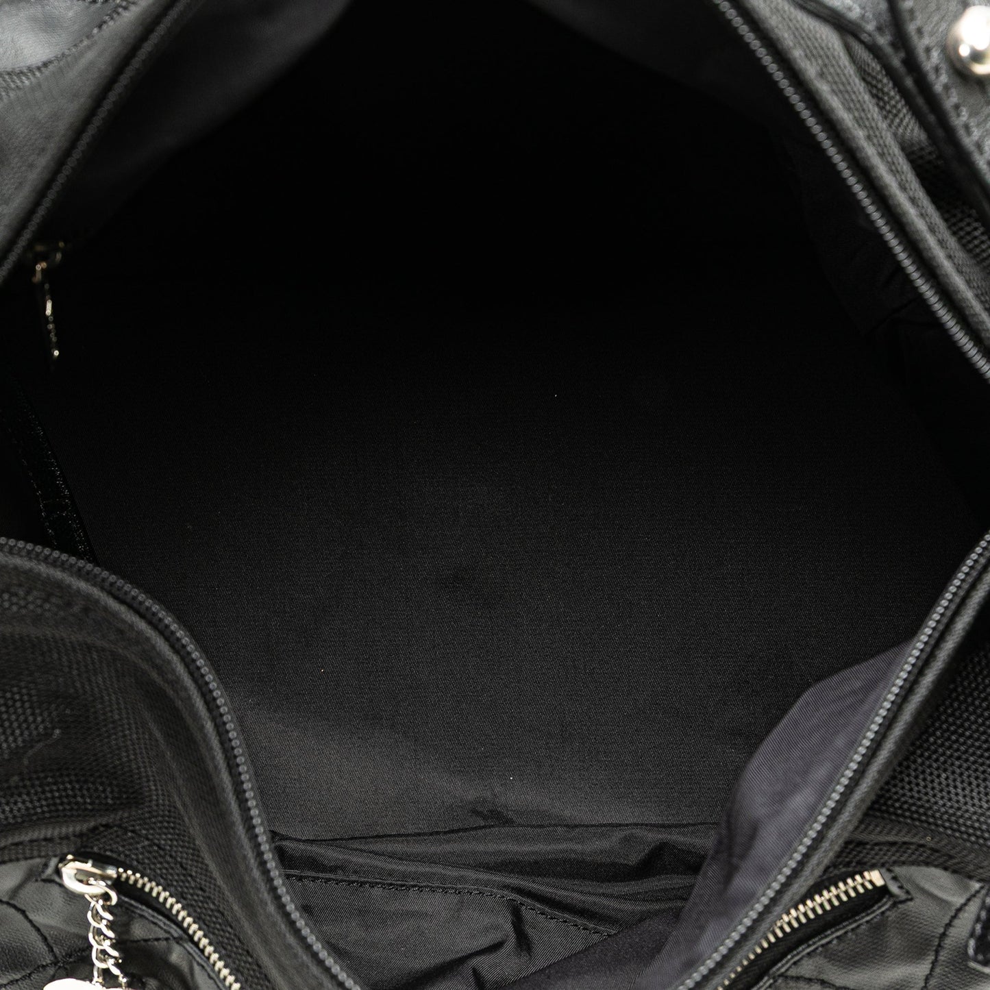 Black Chanel Paris Biarritz Quilted Coated Canvas Shoulder Bag