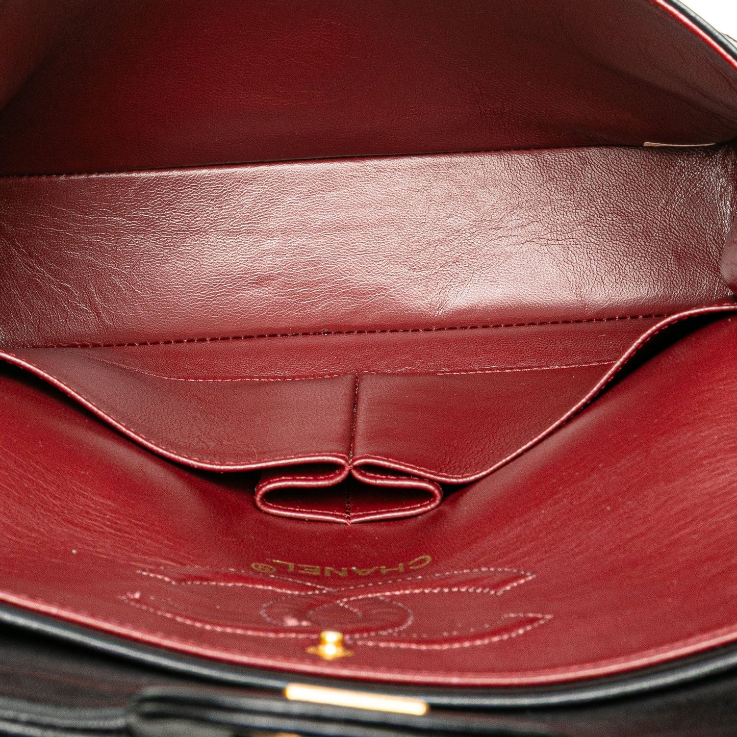 Black Chanel Medium Classic Lambskin Double Flap Shoulder Bag