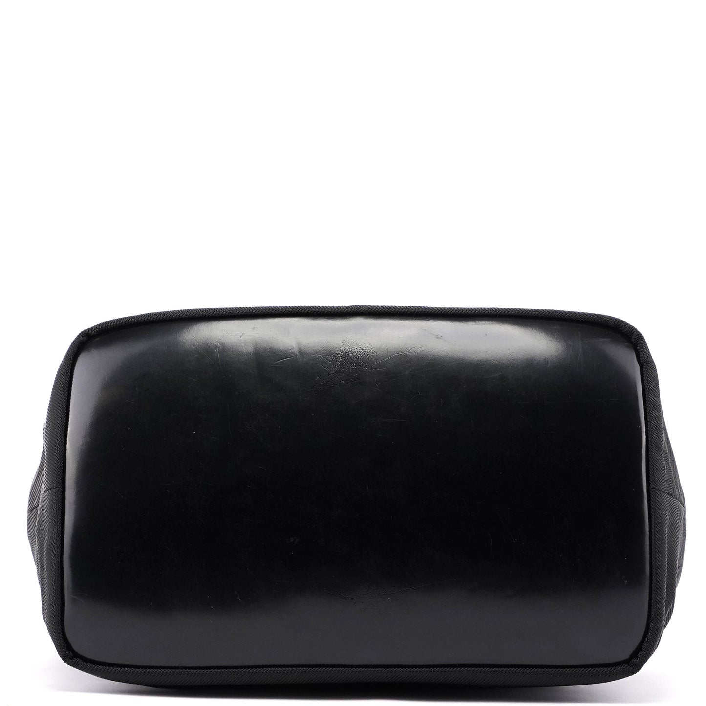 000 0531 Black Canvas Bamboo Shoulder Bag