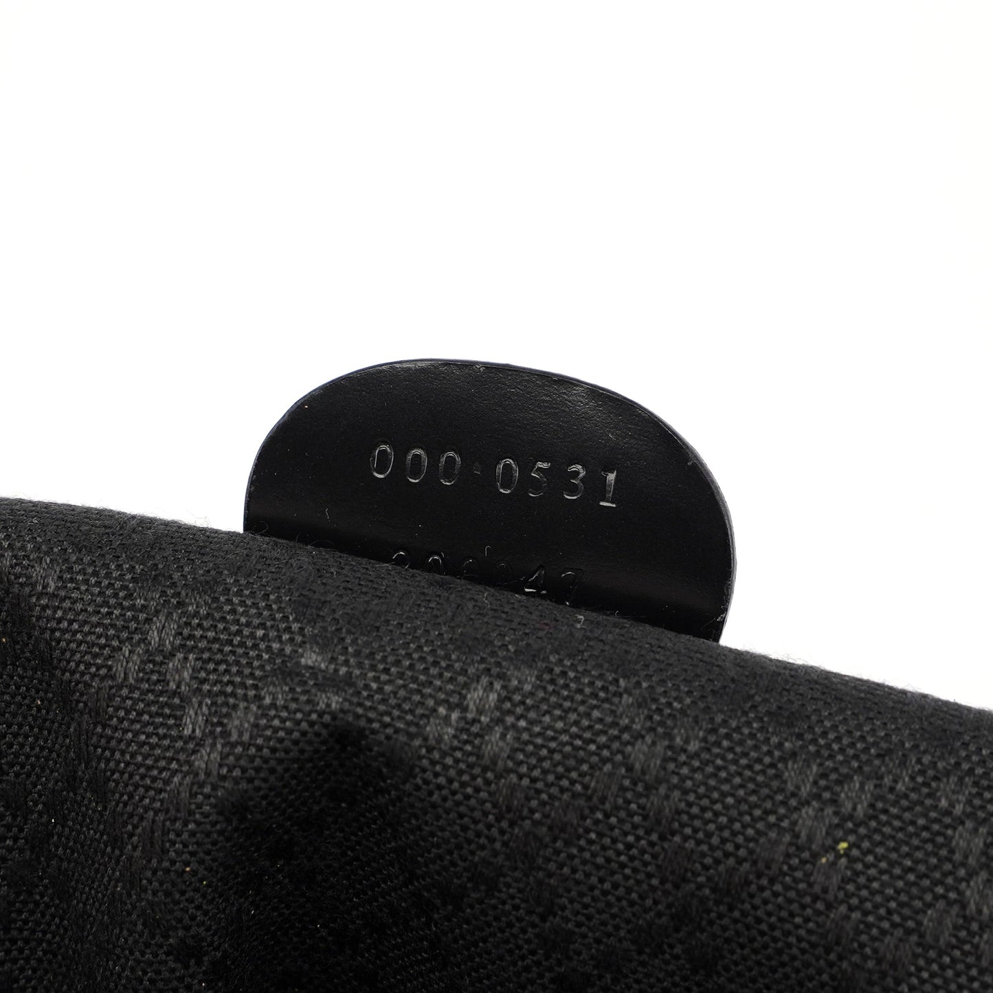 000 0531 Black Canvas Bamboo Shoulder Bag