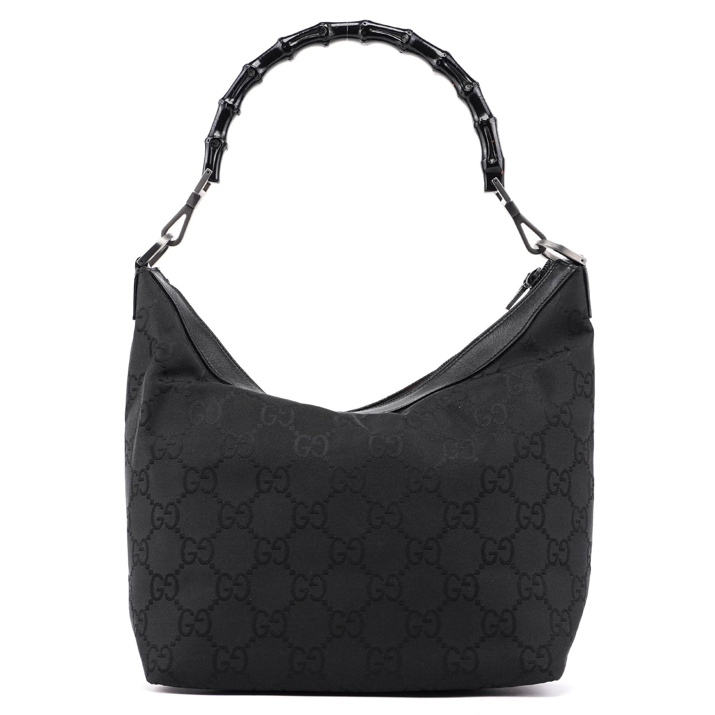 000 0531 Black GG Bamboo Shoulder Bag