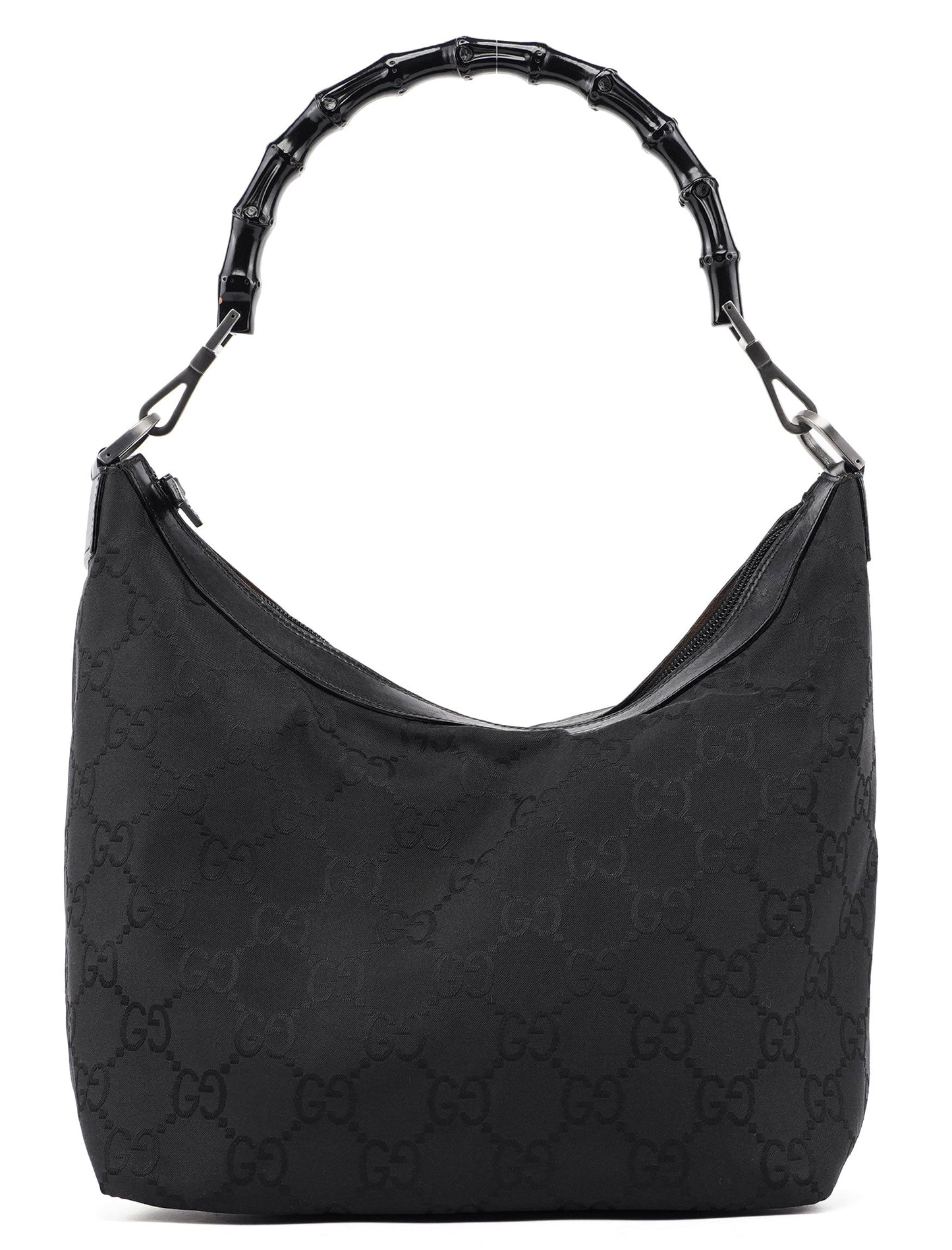000 0531 Black GG Bamboo Shoulder Bag