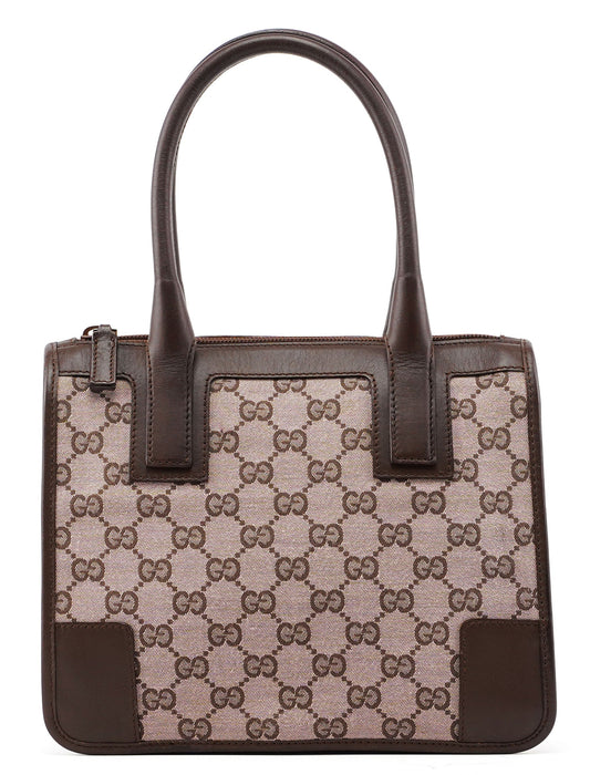 000 0856 Beige Brown GG Tote Bag