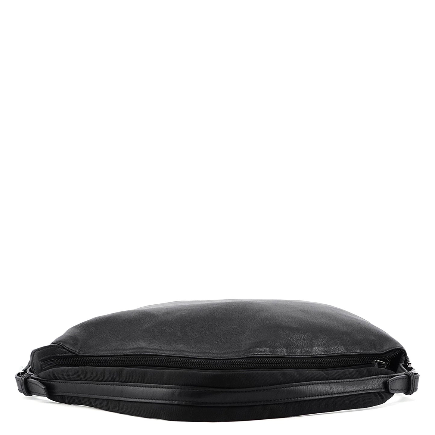 001 1206 Black Calfskin Hobo Shoulder Bag