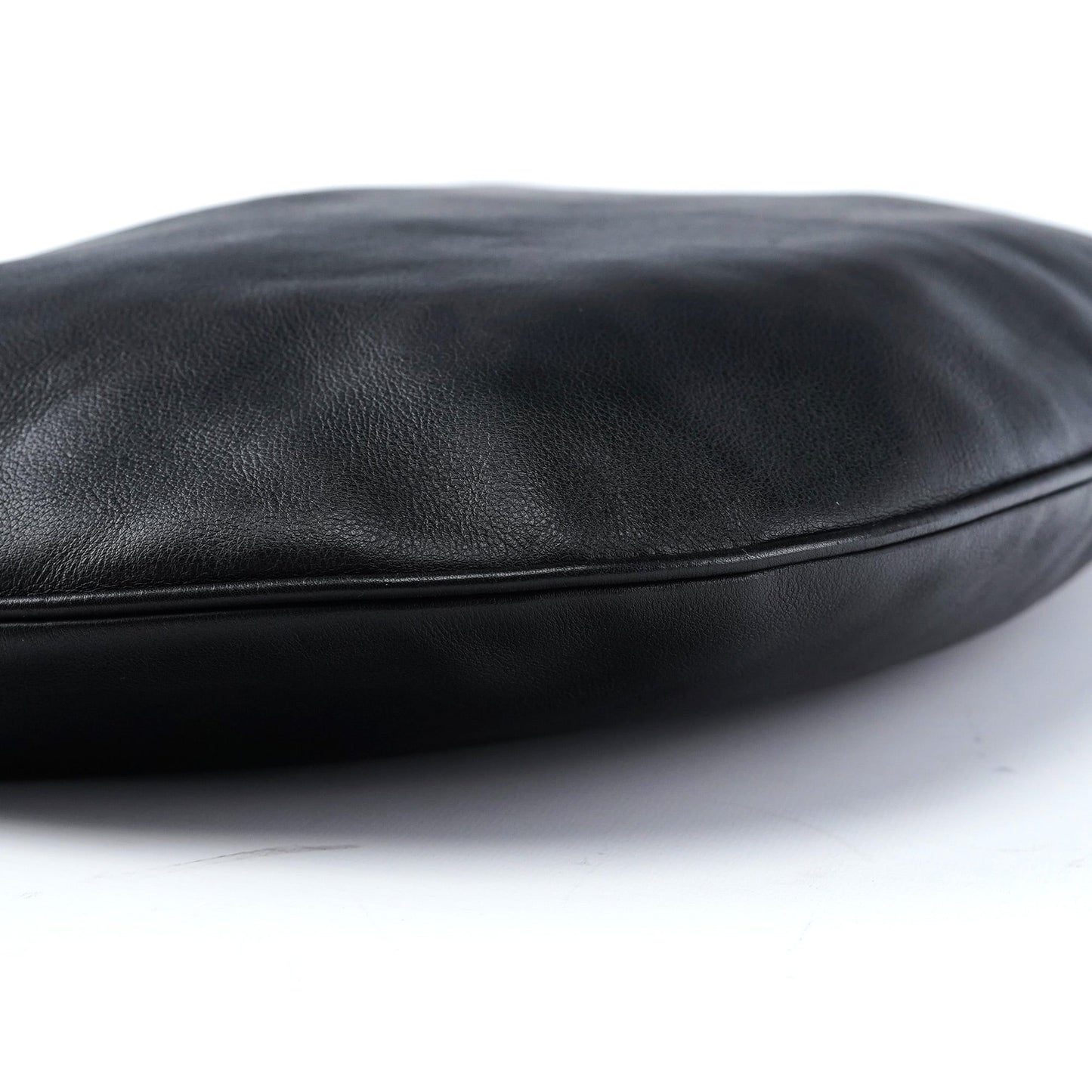 001 1206 Black Calfskin Hobo Shoulder Bag