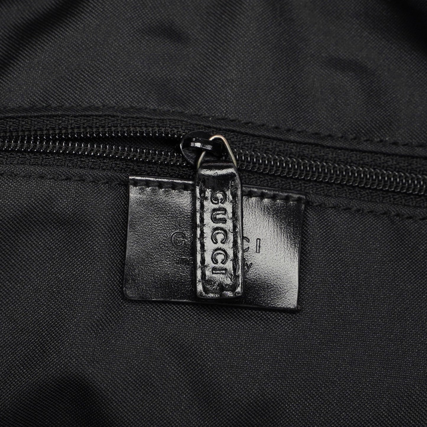 001 1206 Black Suede GG Shoulder Bag