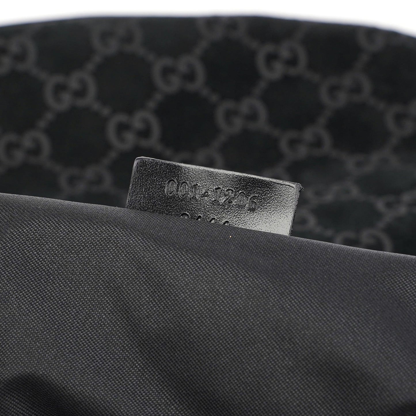 001 1206 Black Suede GG Shoulder Bag