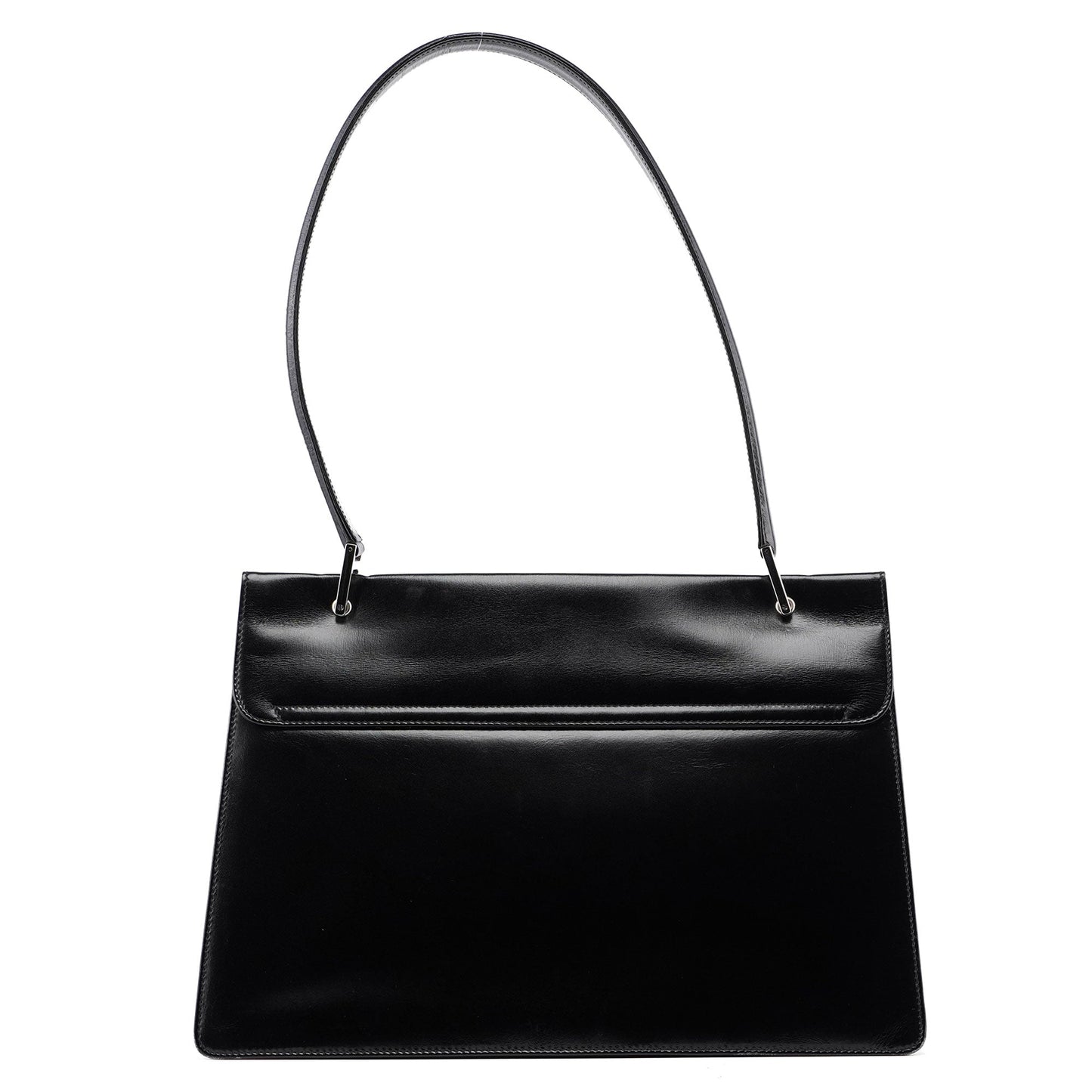 001 1364 Black Calfskin Square G Shoulder Bag