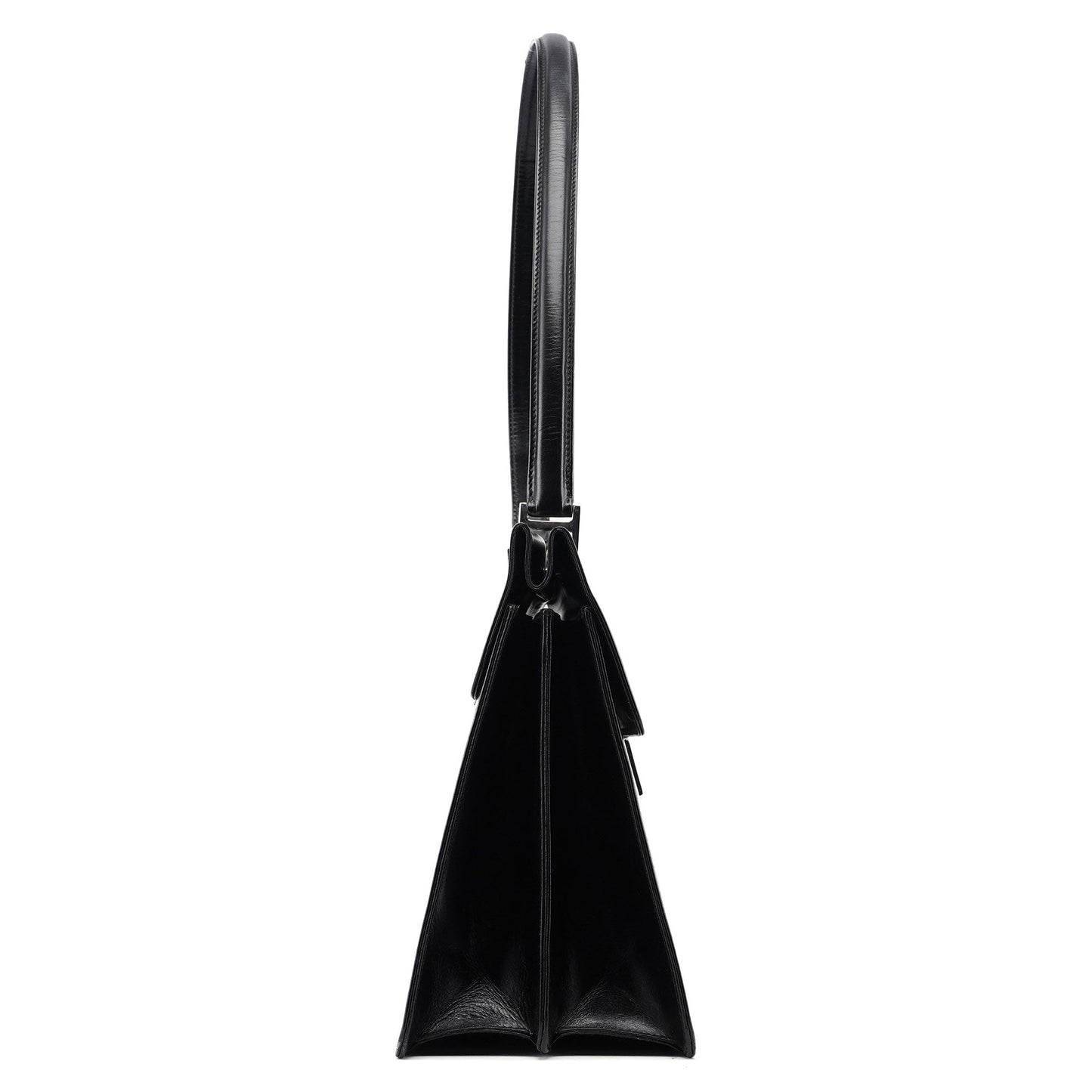 001 1364 Black Calfskin Square G Shoulder Bag