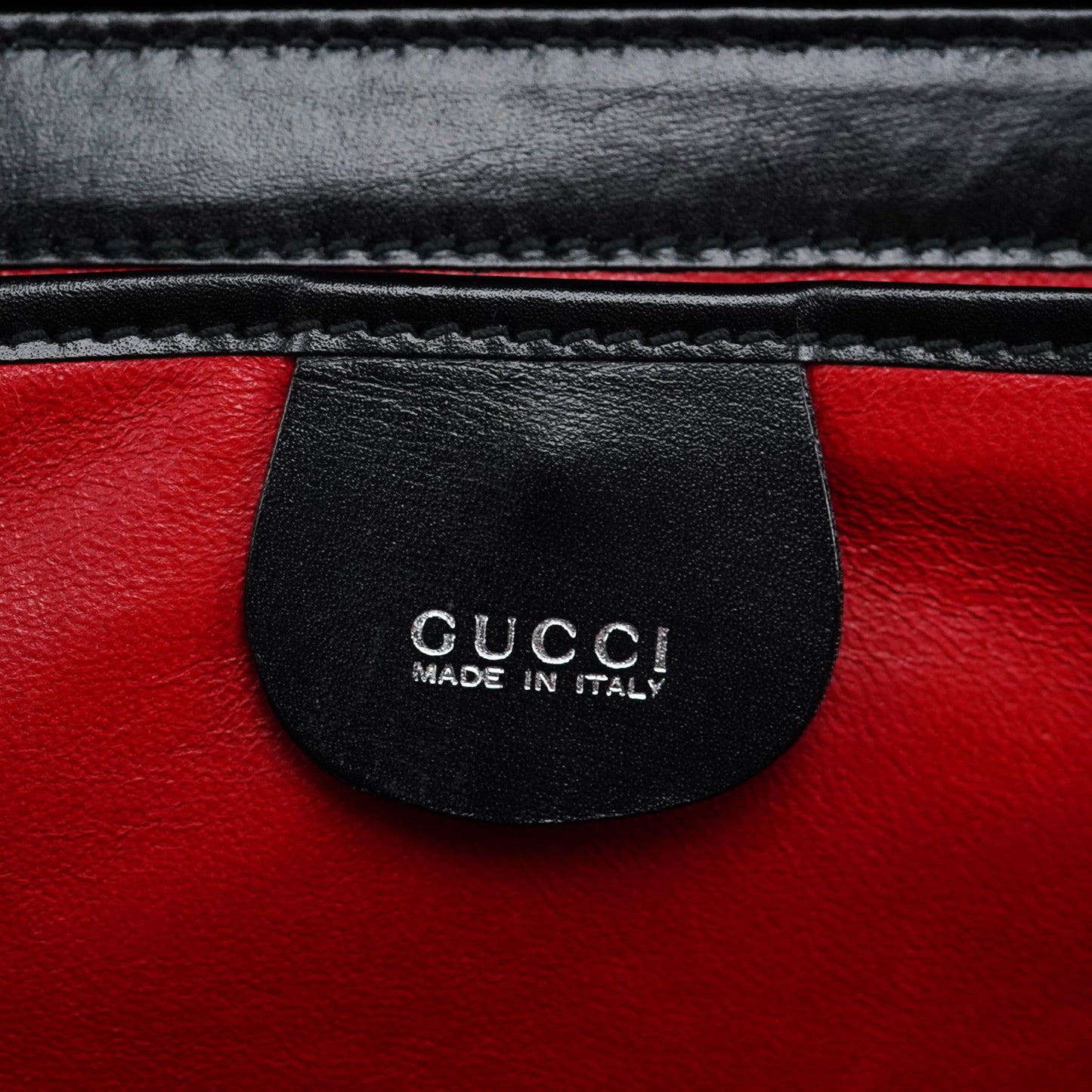 001 1364 Black Calfskin Square G Shoulder Bag